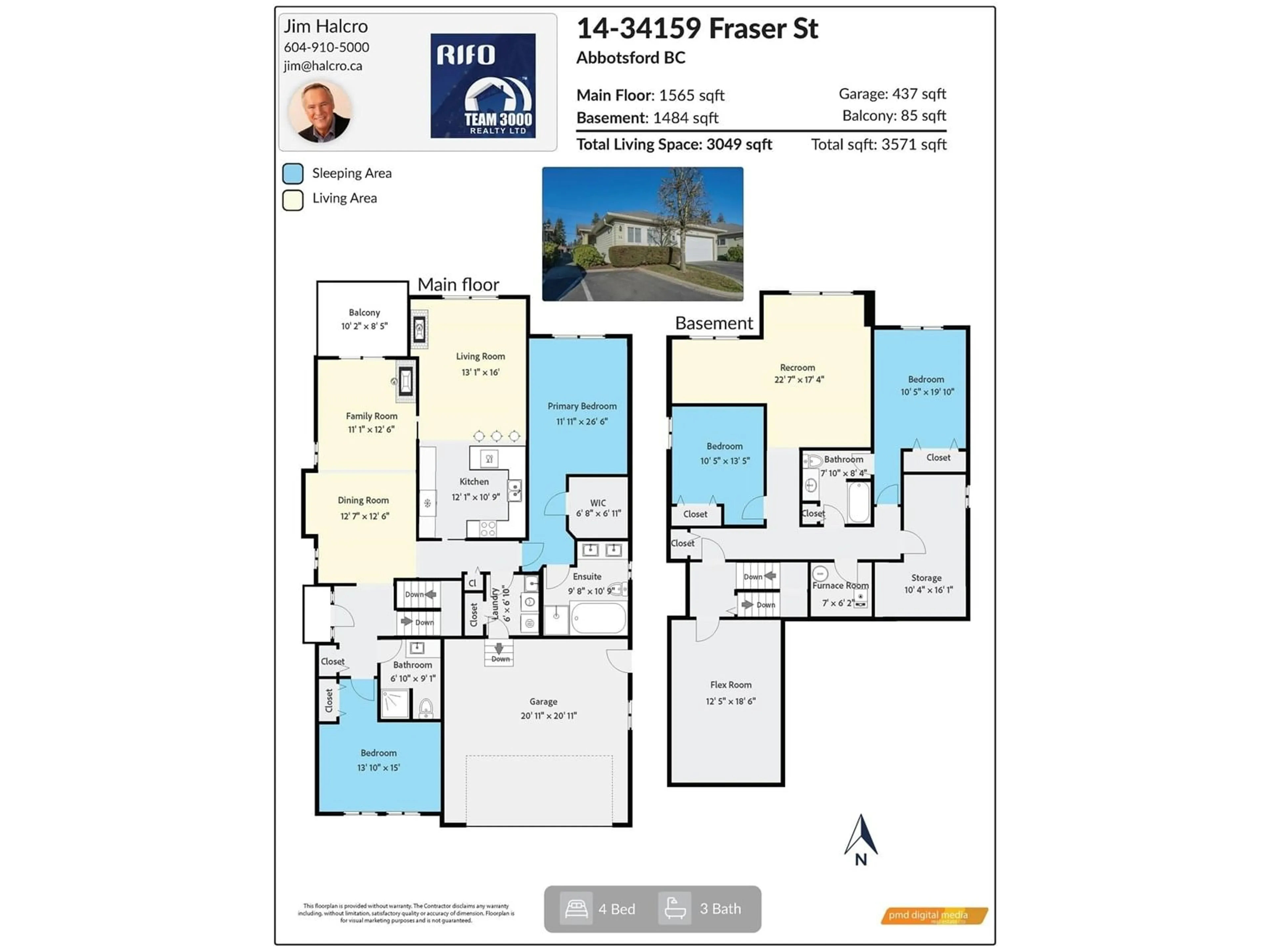 Floor plan for 14 - 34159 FRASER, Abbotsford British Columbia V2S8P2