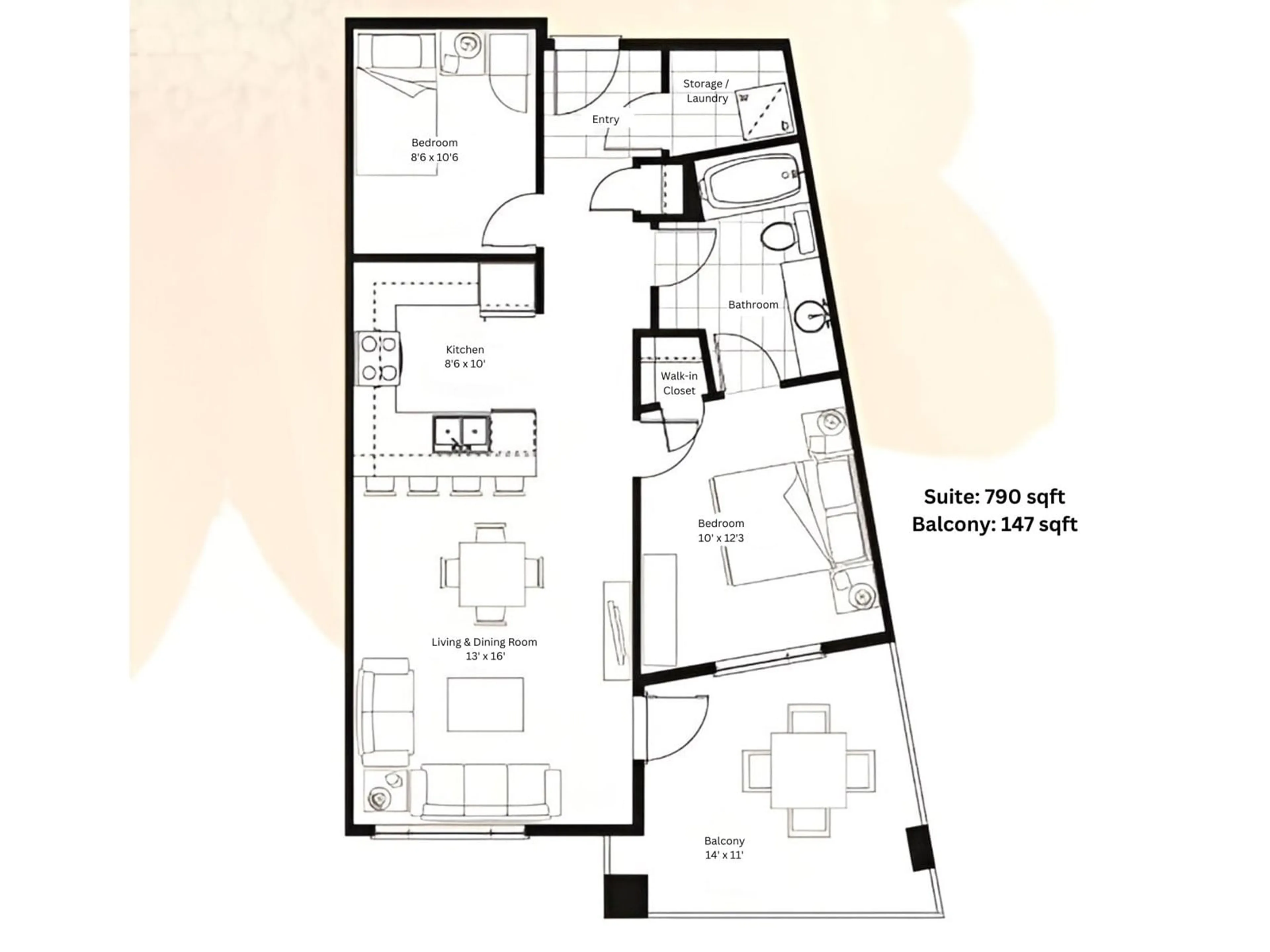 Floor plan for 306 - 45389 CHEHALIS DRIVE, Chilliwack British Columbia V2R0S1