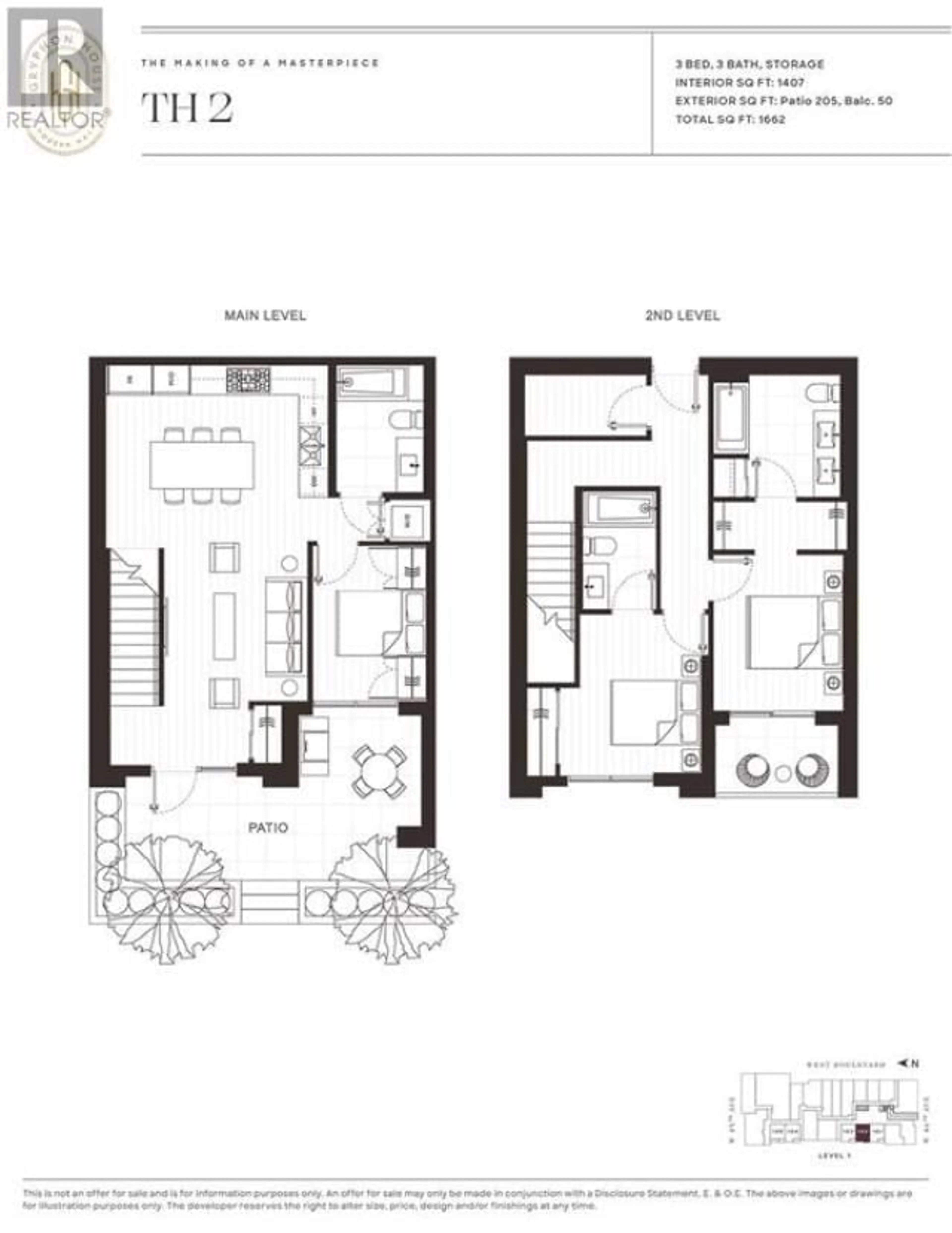 Floor plan for 202 - 2105 46TH AVENUE, Vancouver British Columbia V6M2L1