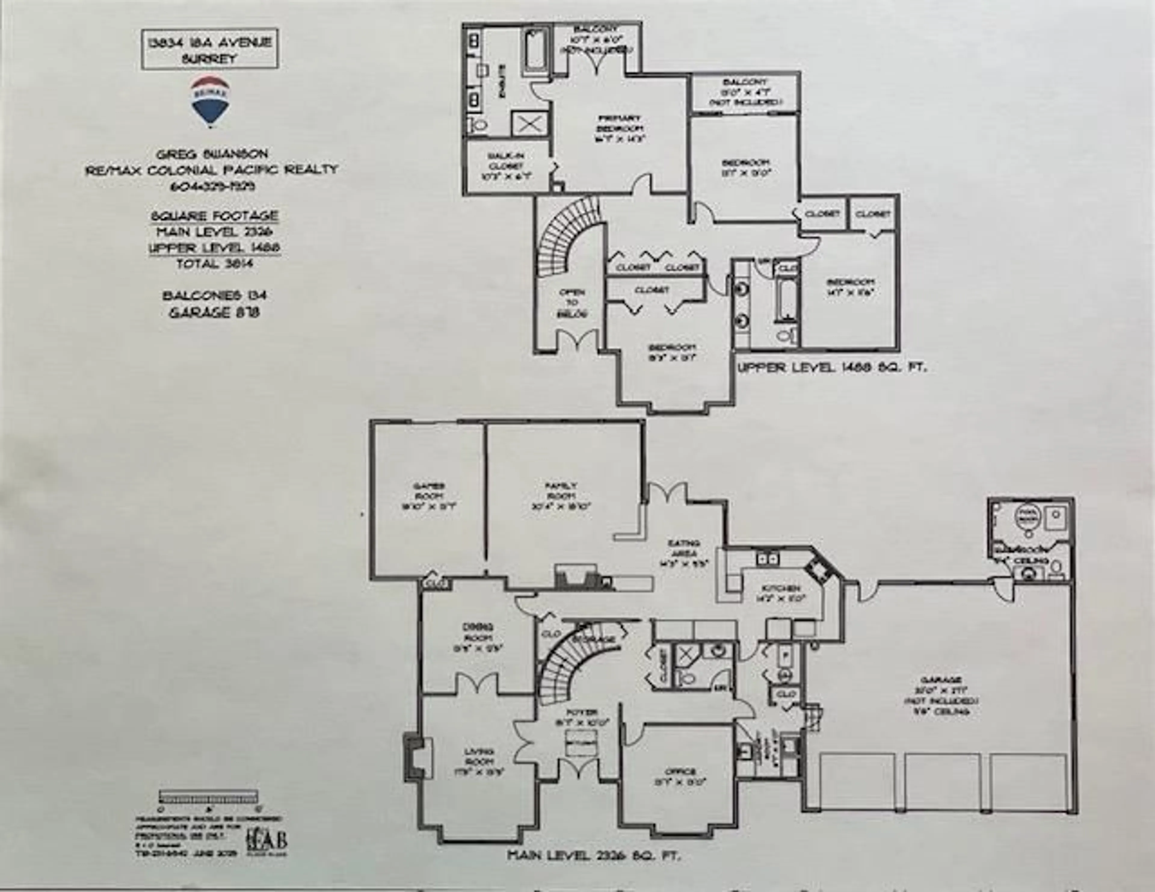Floor plan for 13834 18A, Surrey British Columbia V4A8P4