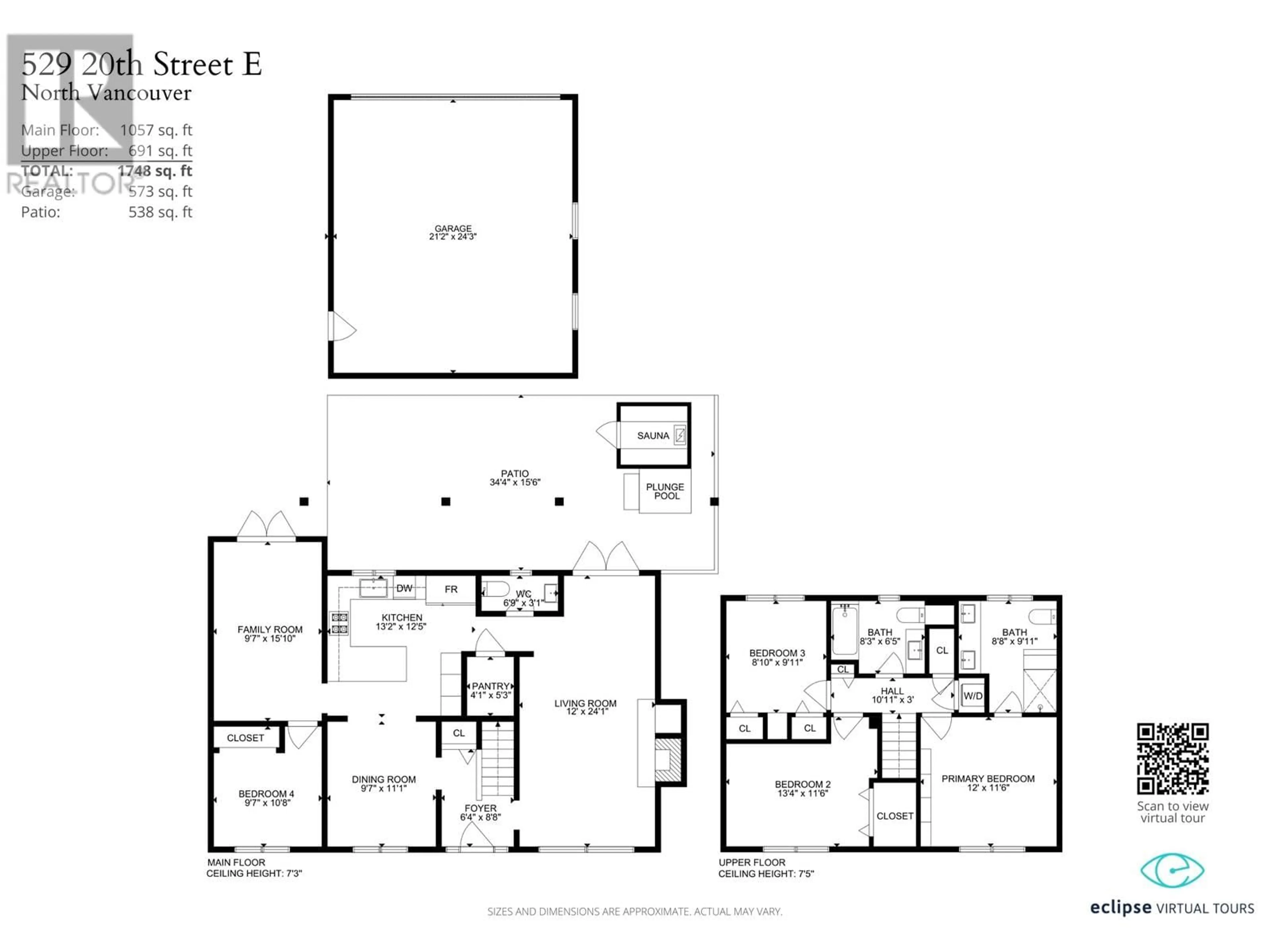Floor plan for 529 20TH STREET, North Vancouver British Columbia V7L3B4