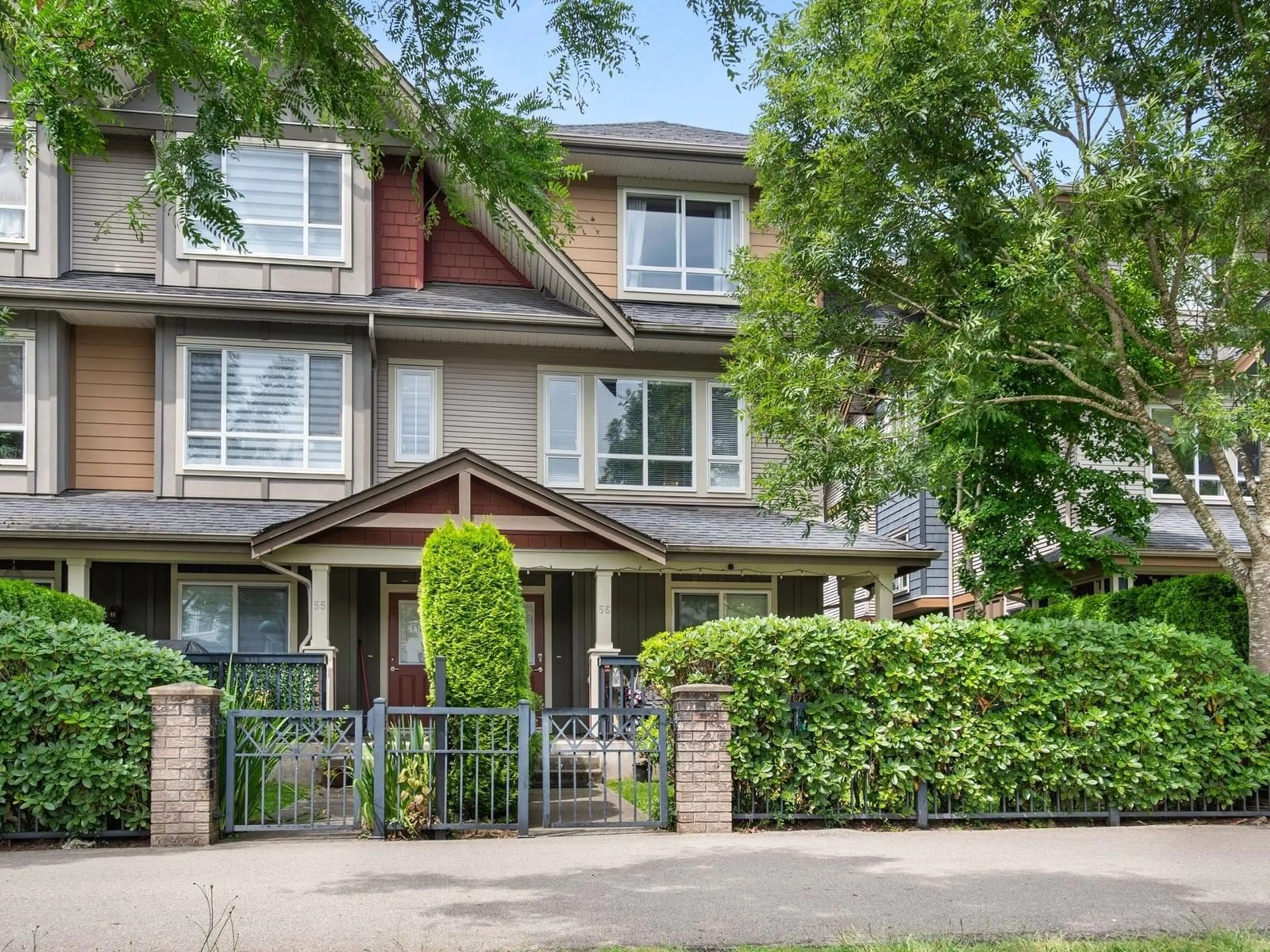 Home with brick exterior material, street for 56 - 7088 191, Surrey British Columbia V4N0B4