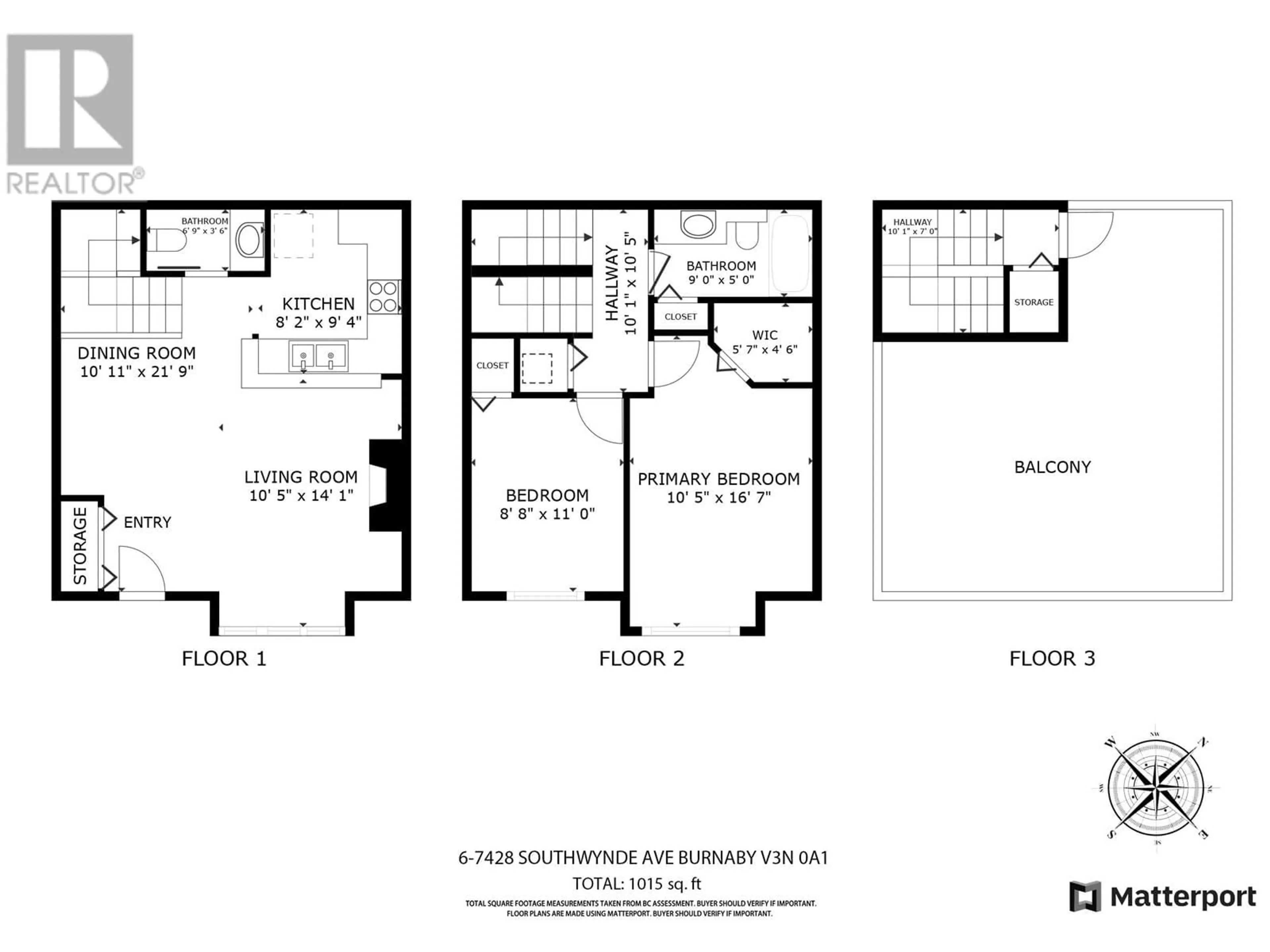 Floor plan for 6 - 7428 SOUTHWYNDE AVENUE, Burnaby British Columbia V3N0A1
