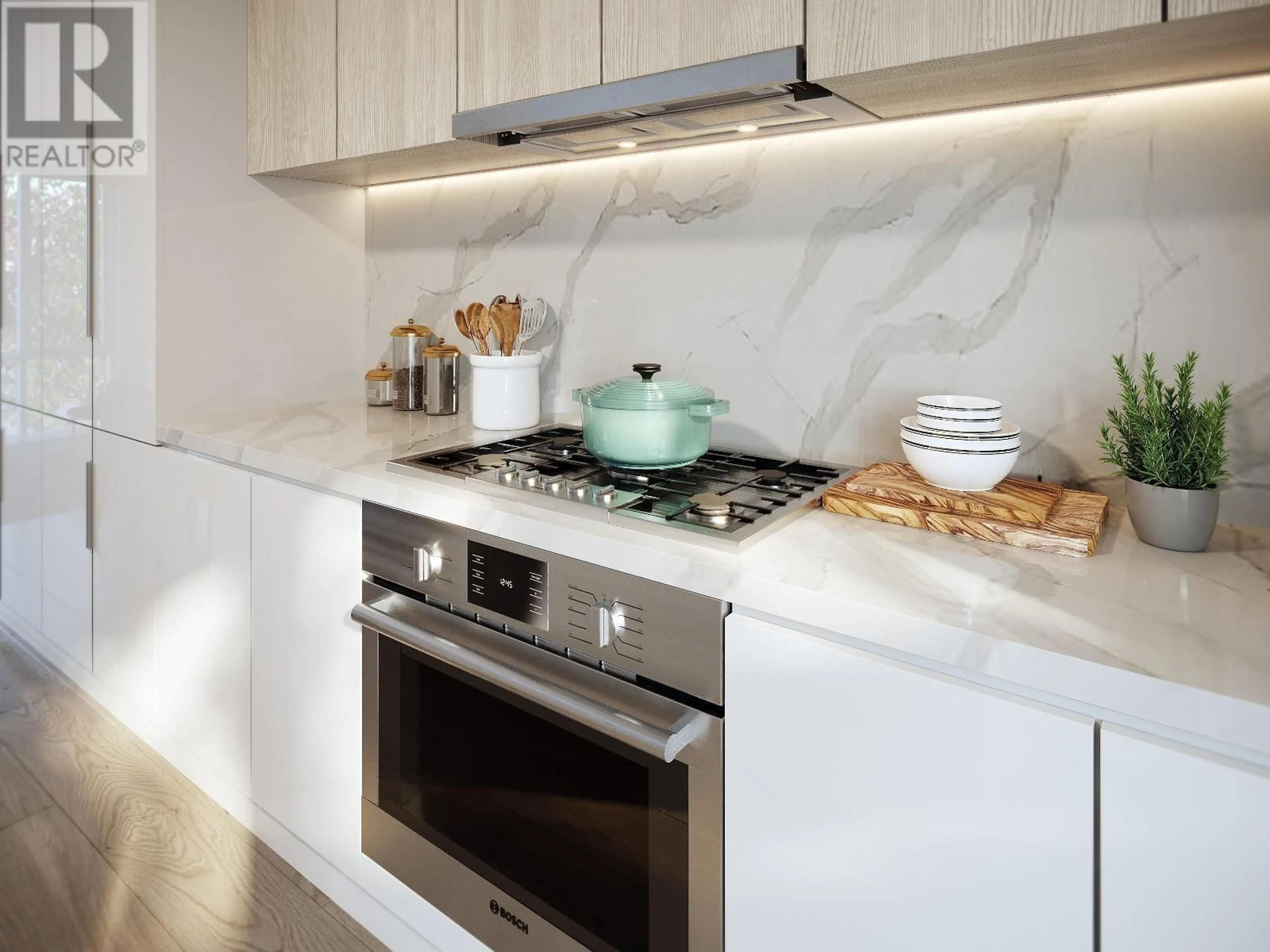 Contemporary kitchen, ceramic/tile floor for 121 - 7451 GRANVILLE STREET, Vancouver British Columbia V0V0V0