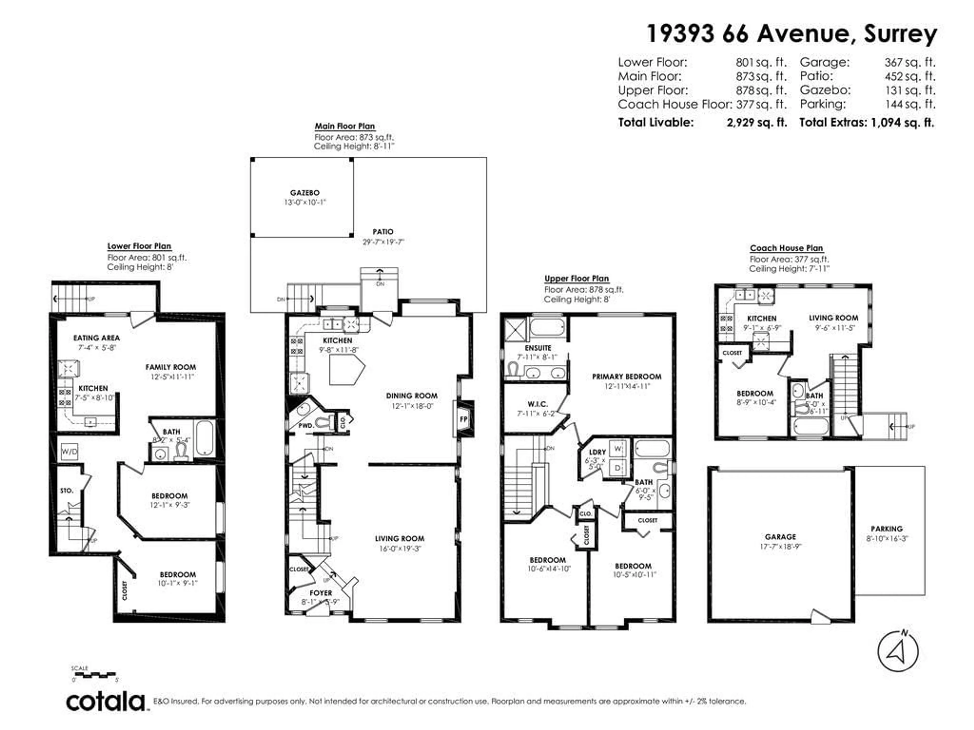 Floor plan for 19393 66, Surrey British Columbia V4N0C2