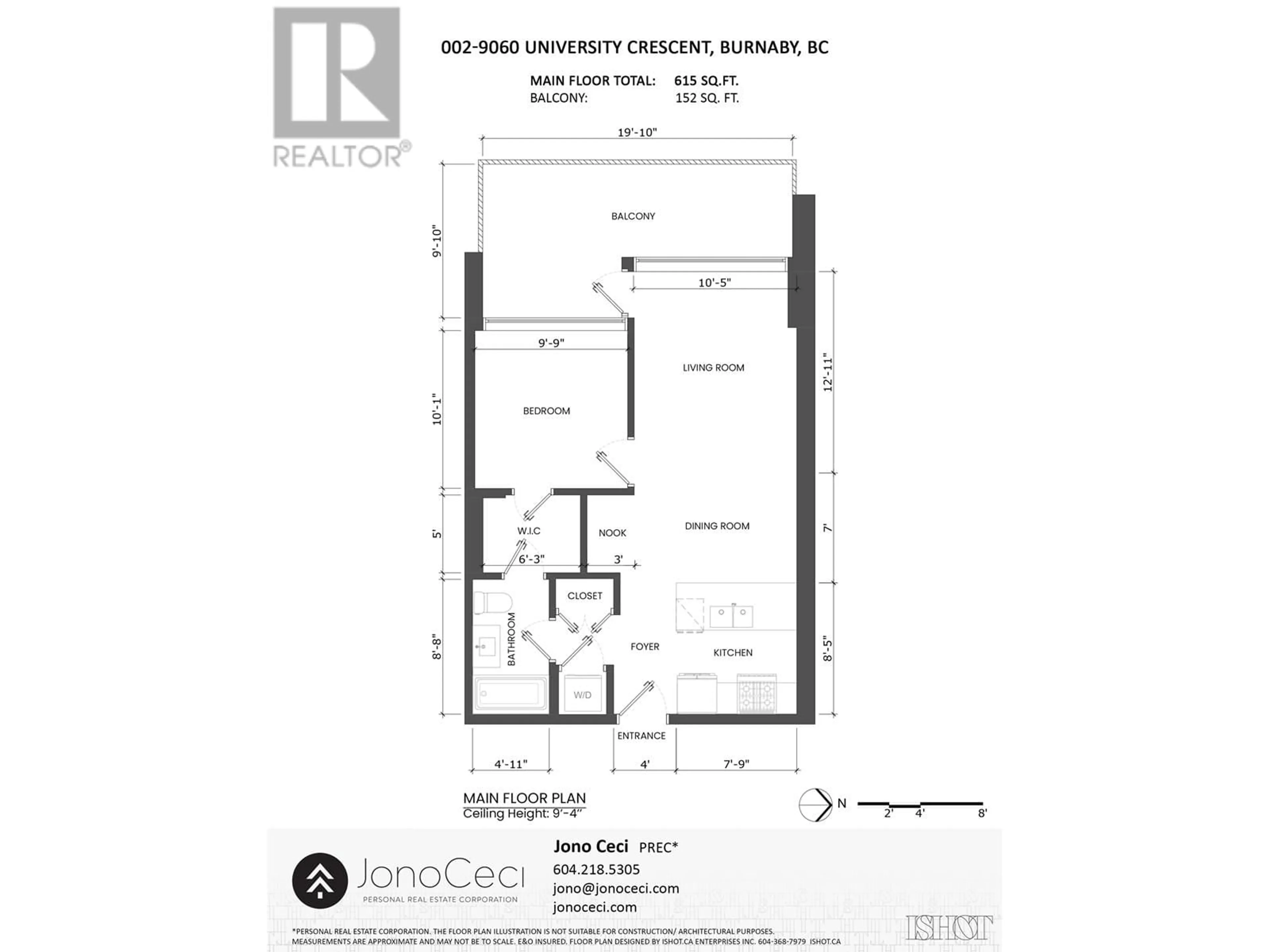 Floor plan for 002 - 9060 UNIVERSITY CRESCENT, Burnaby British Columbia V5A0E1