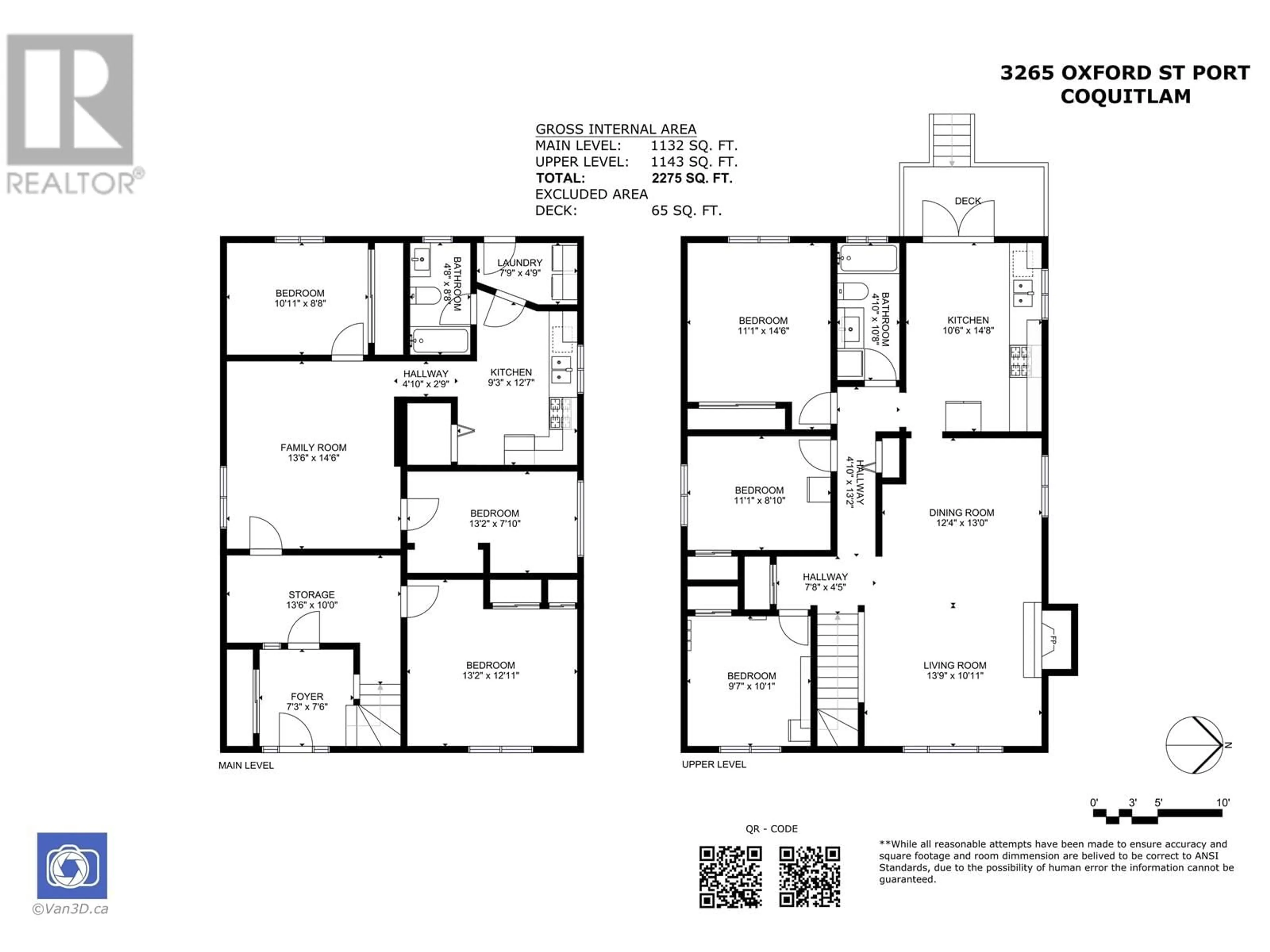 Floor plan for 3265 OXFORD STREET, Port Coquitlam British Columbia V3B4C6