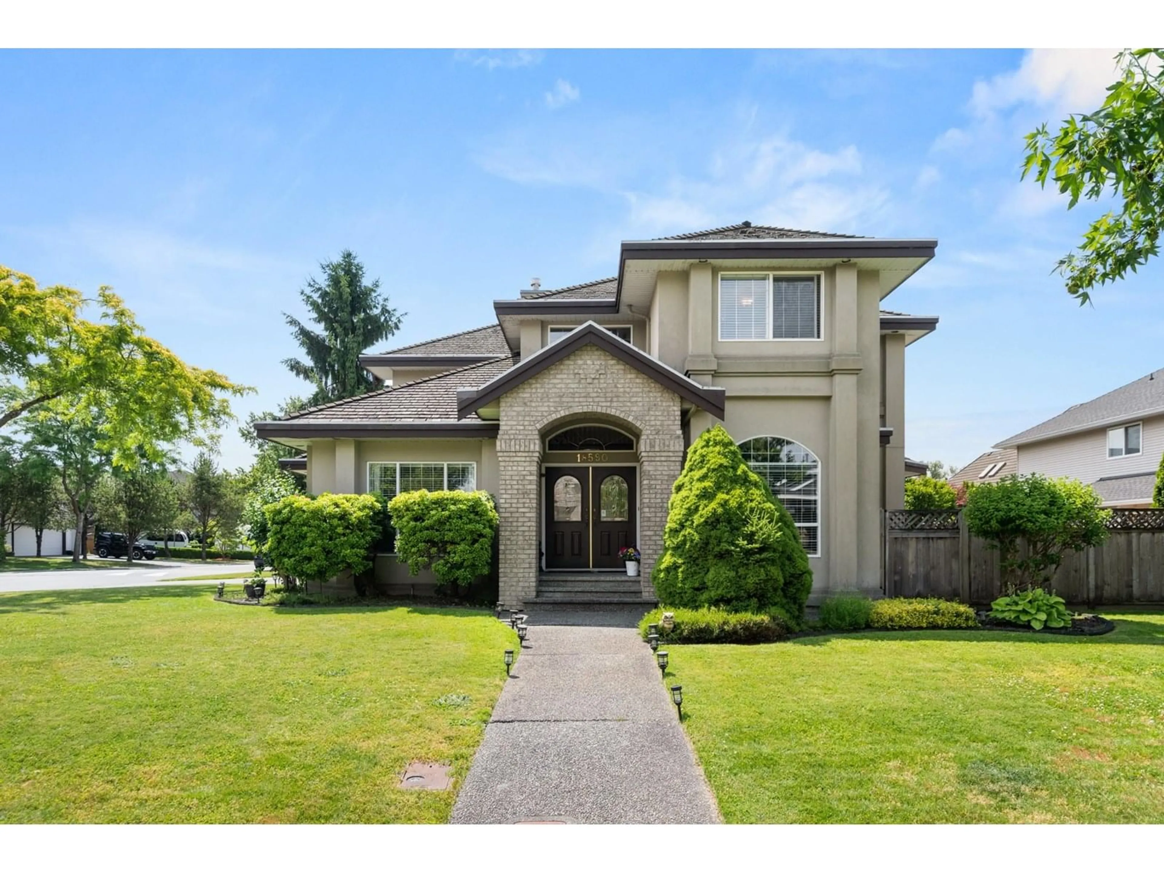 Home with brick exterior material, street for 18590 63A, Surrey British Columbia V3S8J5