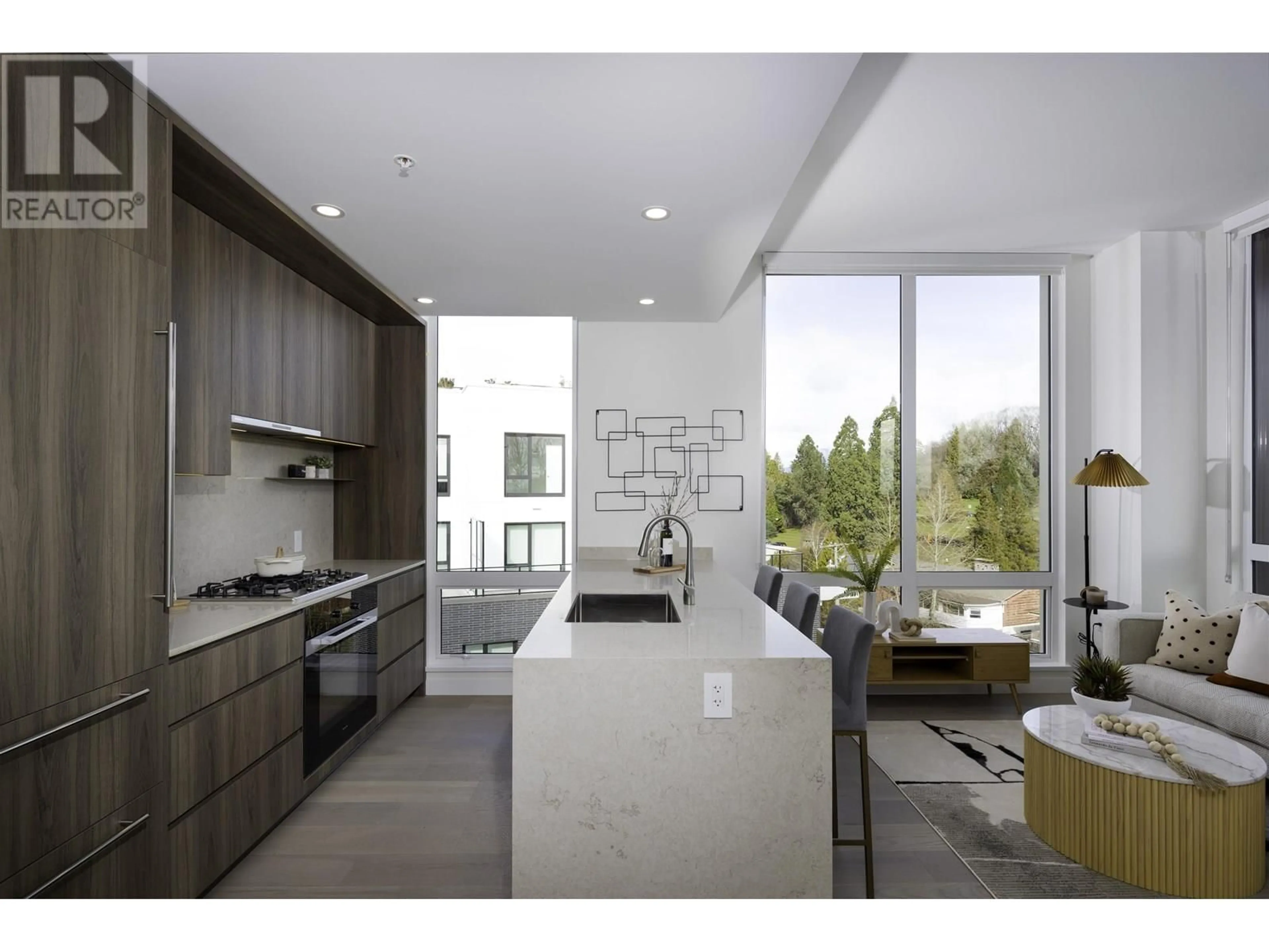 Contemporary kitchen, ceramic/tile floor for 607 - 5212 CAMBIE STREET, Vancouver British Columbia V5Z2Z7