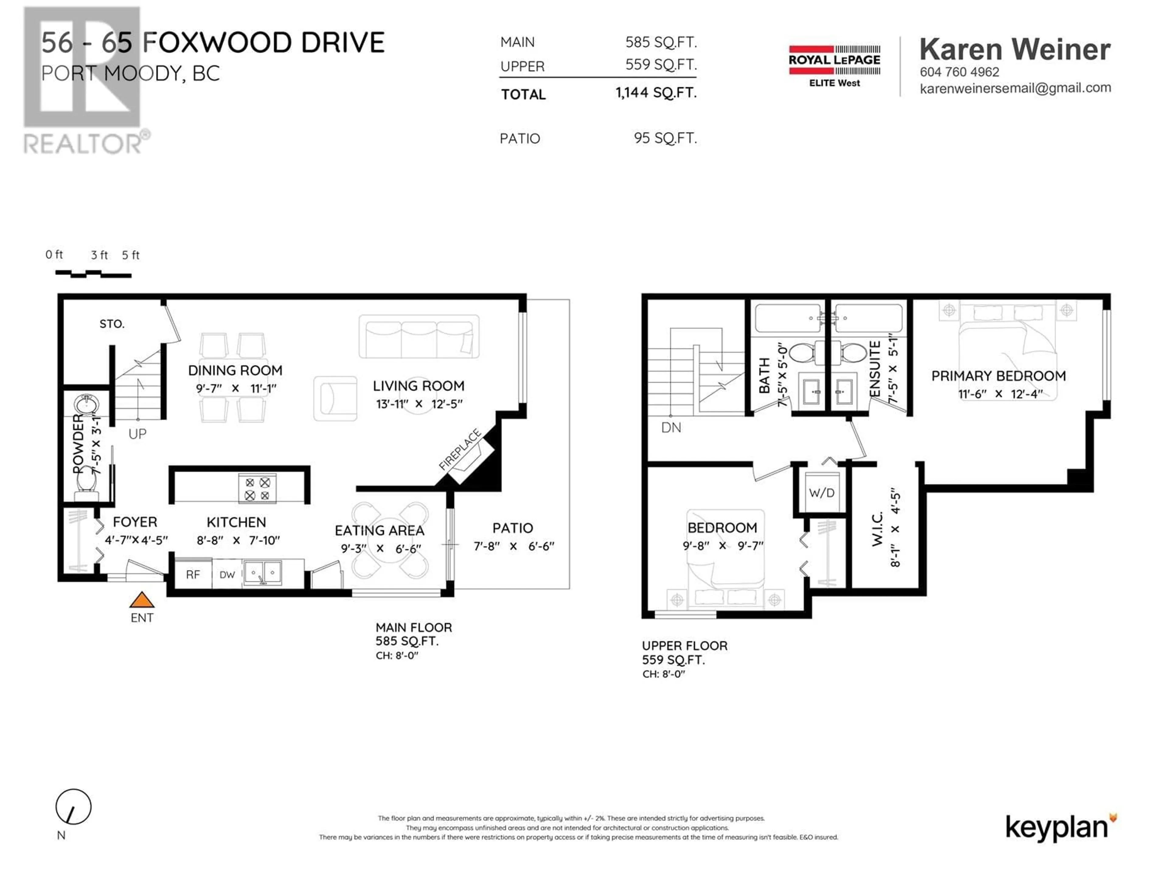 Floor plan for 56 - 65 FOXWOOD DRIVE, Port Moody British Columbia V3H4Z5