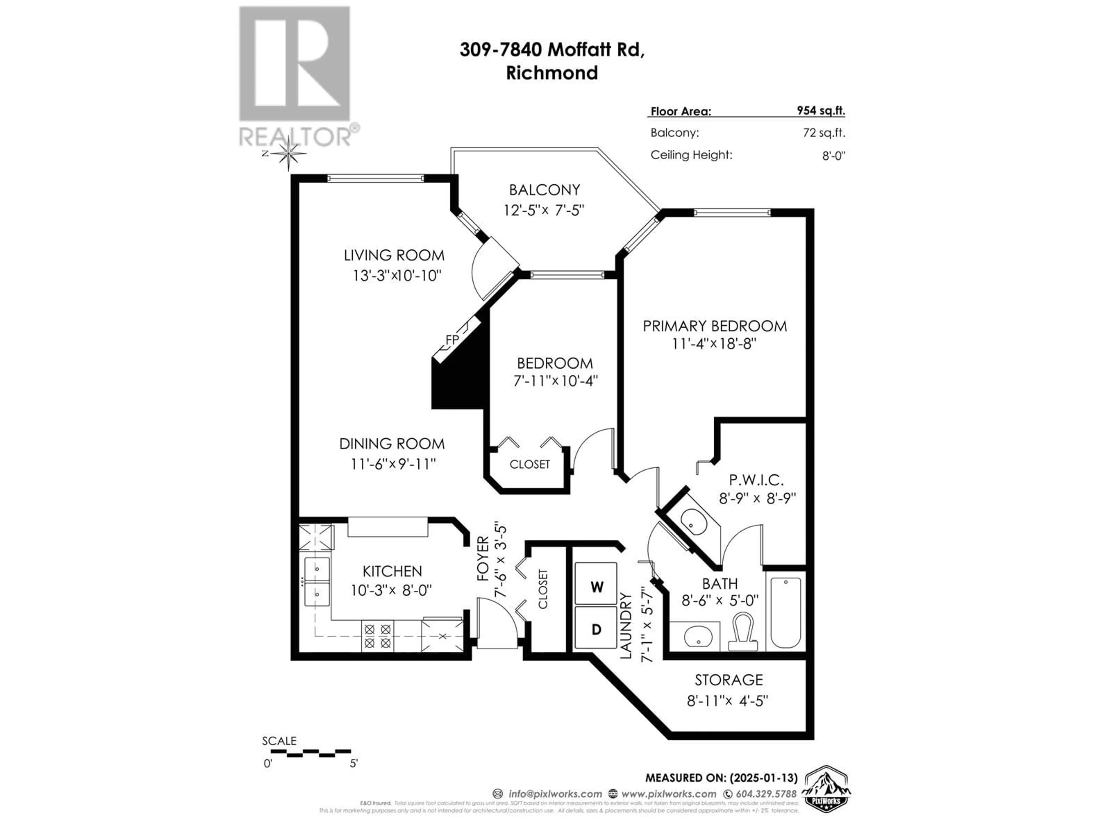 Floor plan for 309 - 7840 MOFFATT ROAD, Richmond British Columbia V6Y1X8