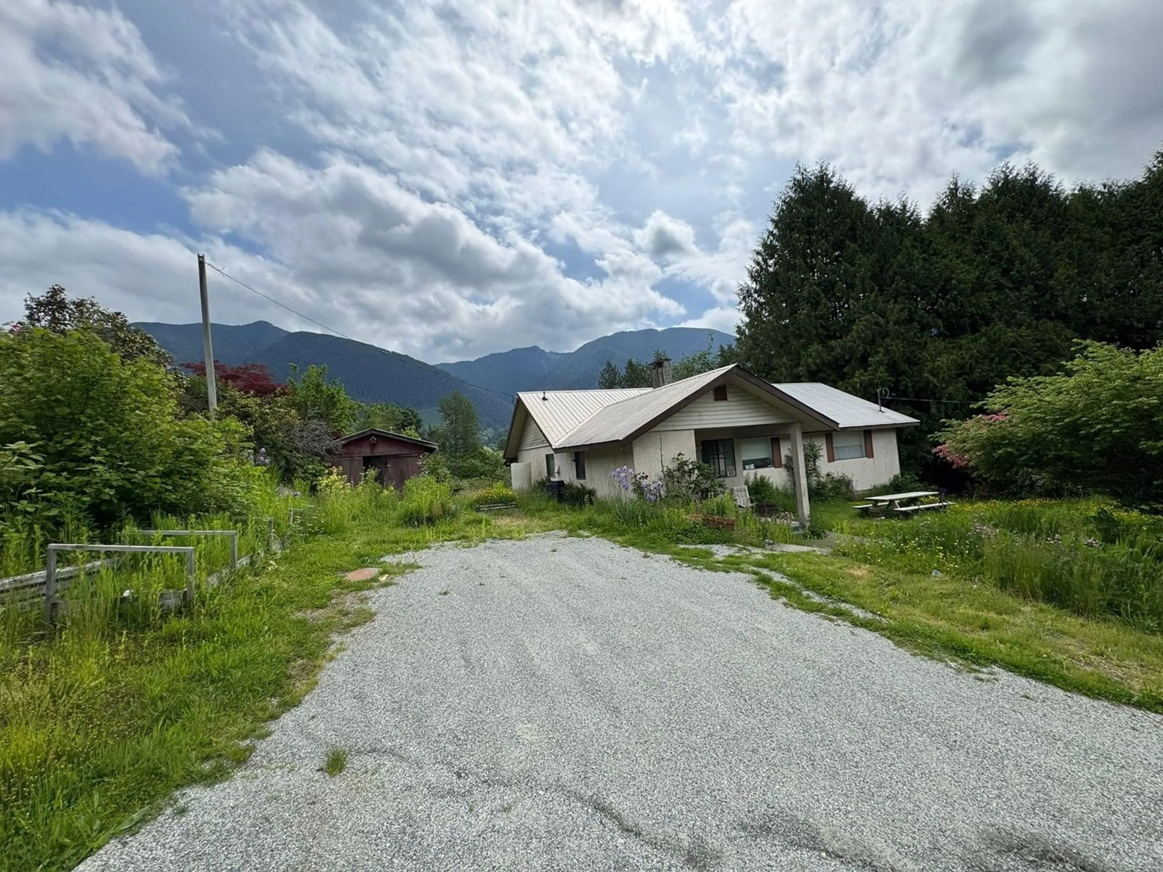 A pic from outside/outdoor area/front of a property/back of a property/a pic from drone, mountain view for 12408 SEUX, Mission British Columbia V2V4J1