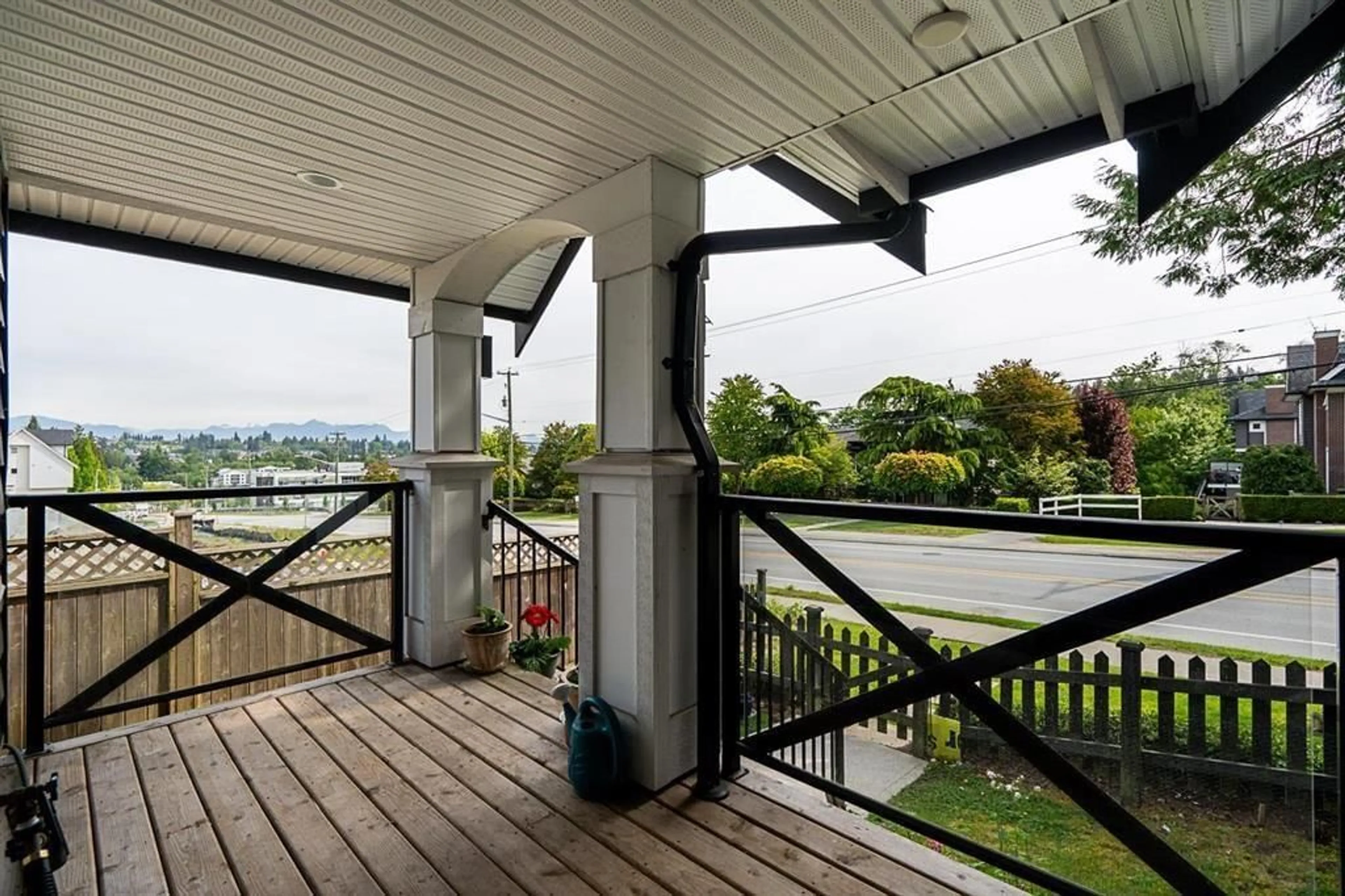 Patio, city buildings view from balcony for 9 - 6089 144, Surrey British Columbia V3X1A4