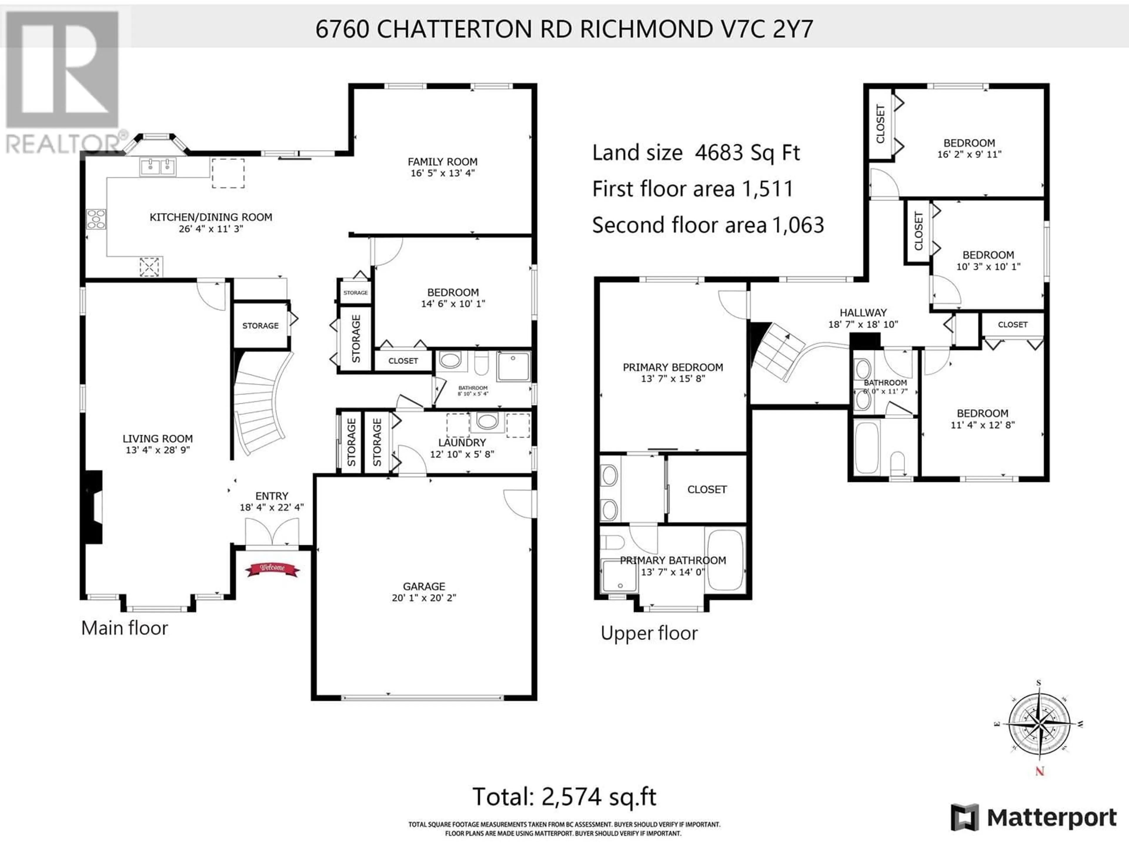 Floor plan for 6760 CHATTERTON ROAD, Richmond British Columbia V7C2Y7