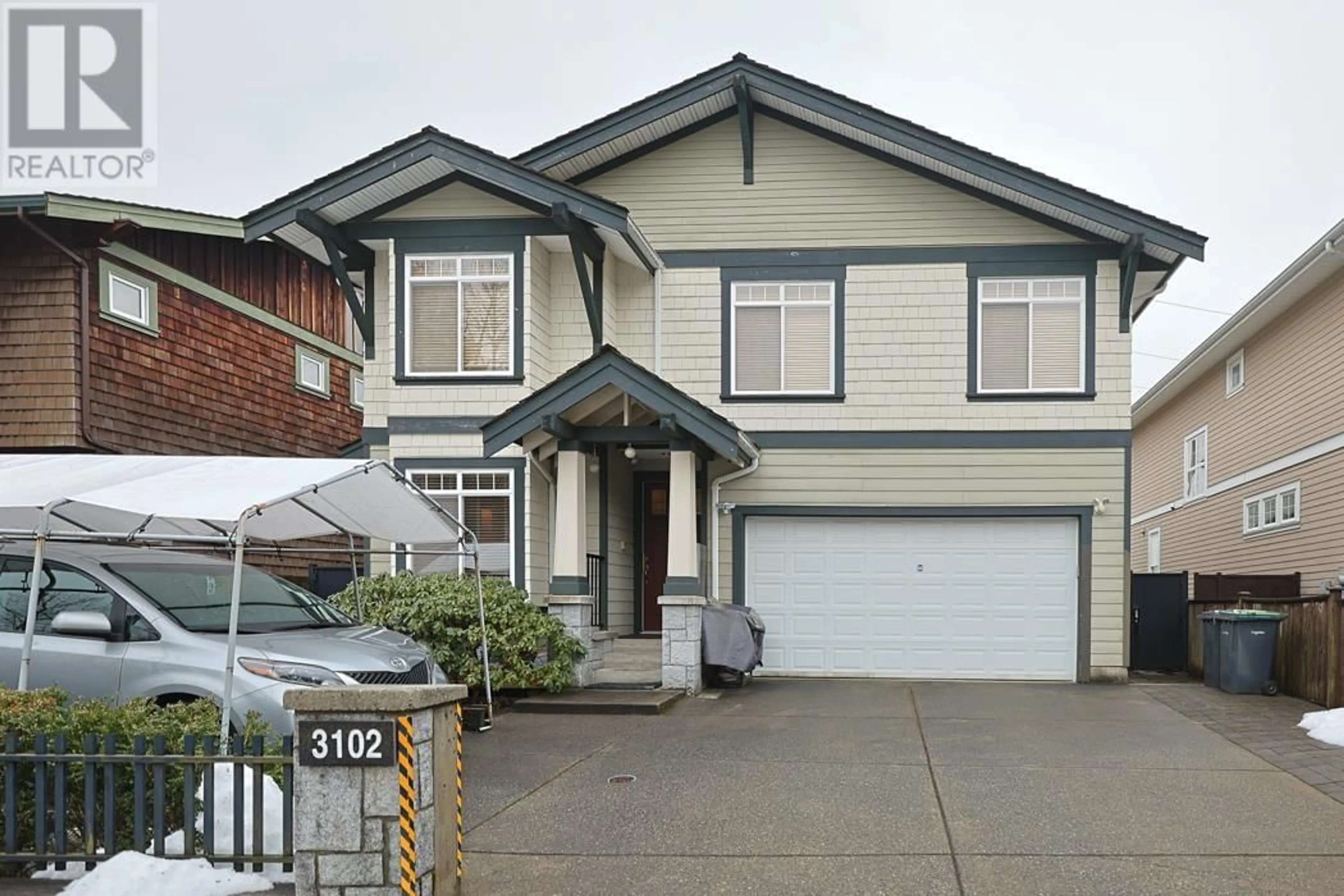 Home with vinyl exterior material, street for 3102 ROBSON DRIVE, Coquitlam British Columbia V3E2R8
