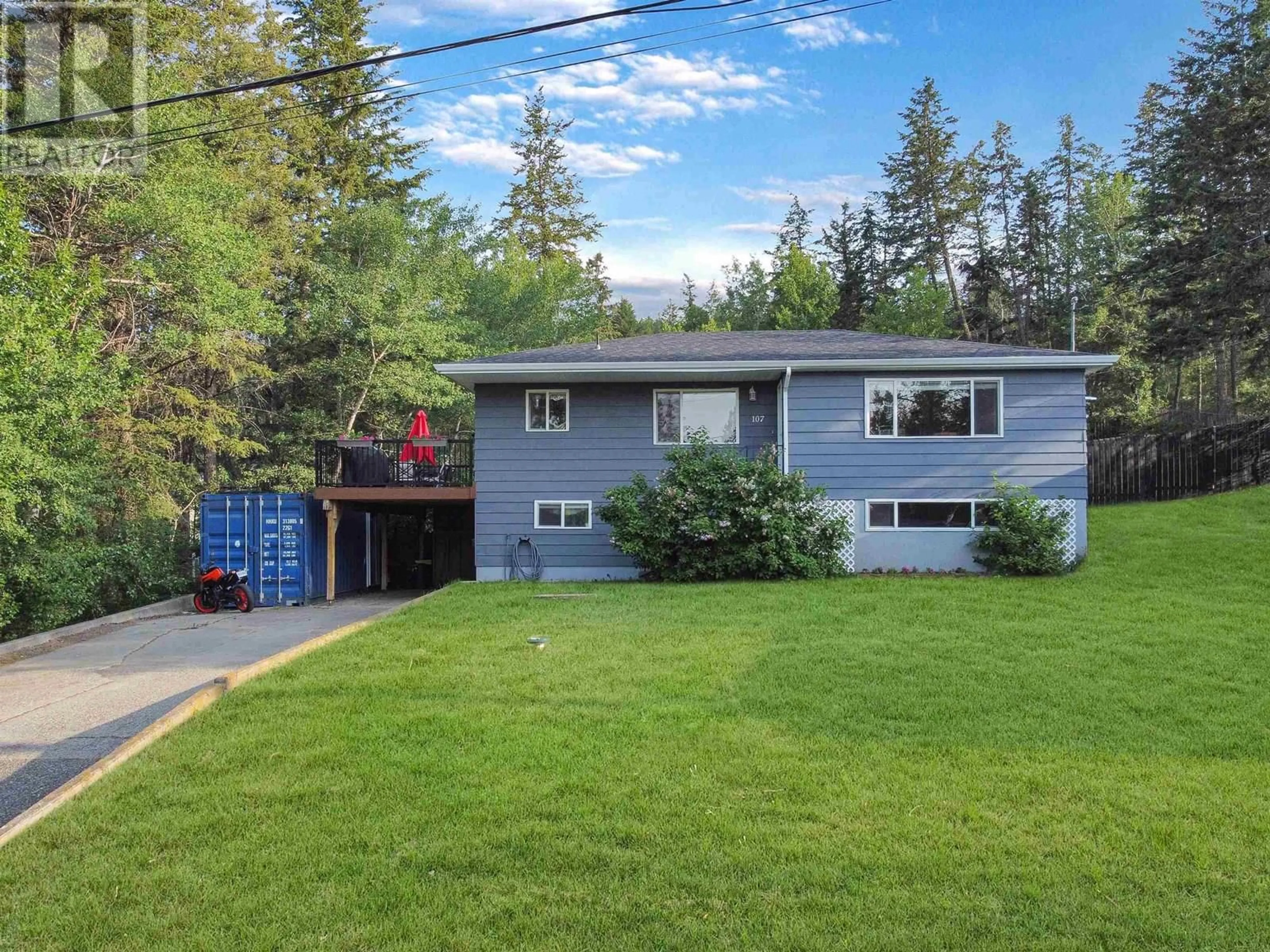 A pic from outside/outdoor area/front of a property/back of a property/a pic from drone, unknown for 107 CONRAD CRESCENT, Williams Lake British Columbia V2G3M5