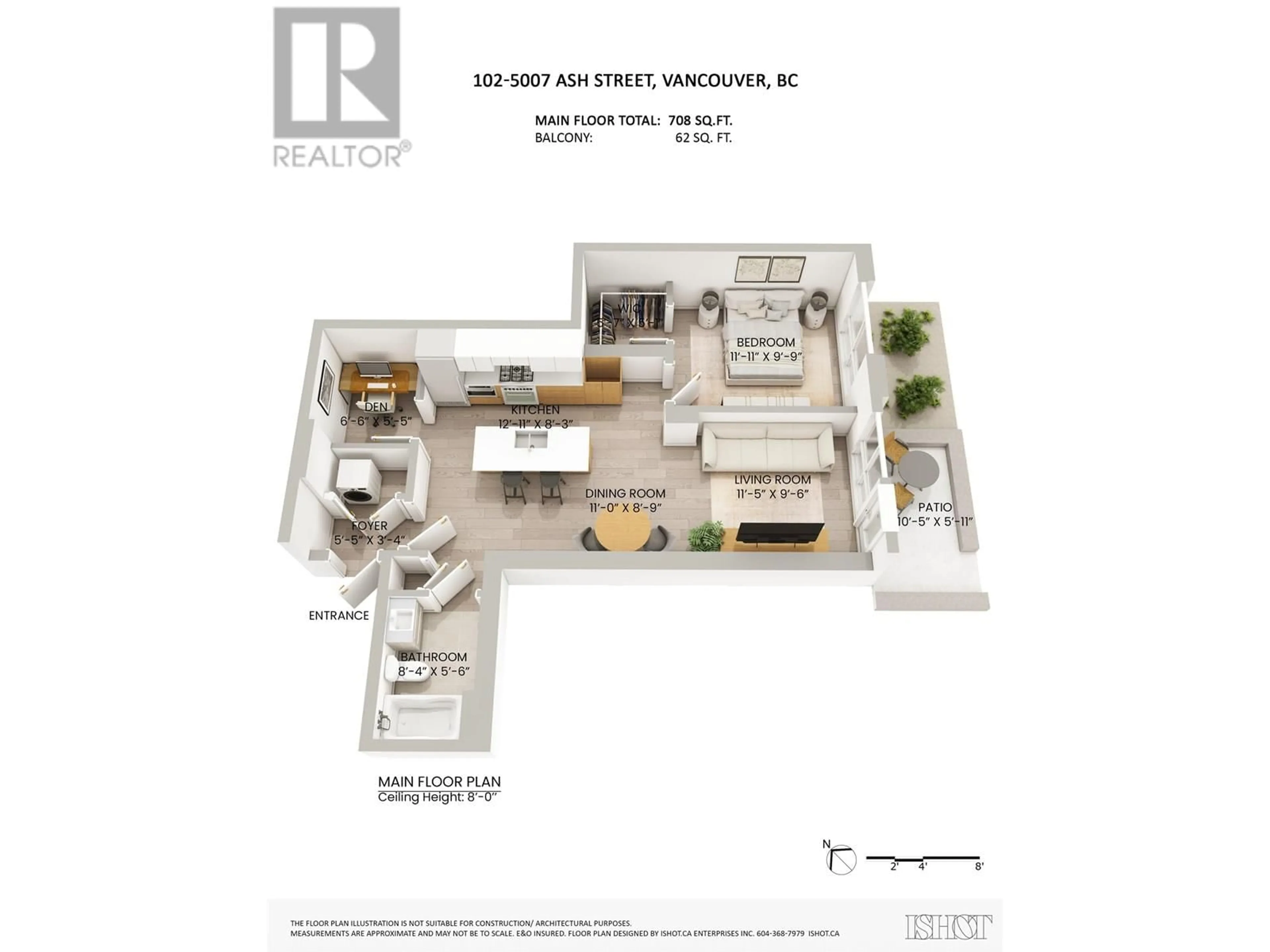 Floor plan for 102 - 5007 ASH STREET, Vancouver British Columbia V5Z0K9