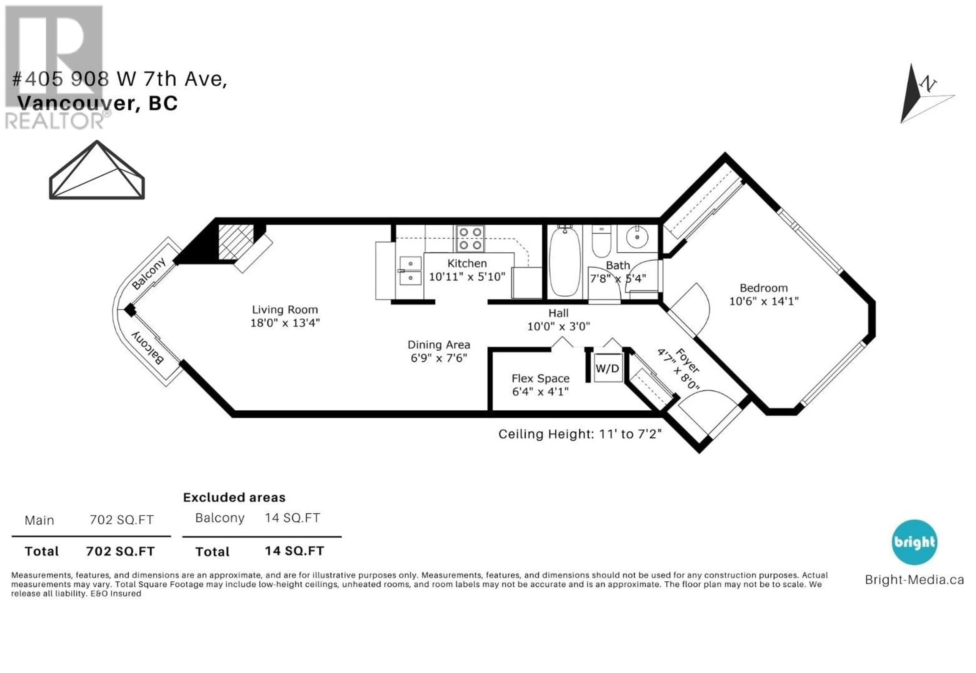 Floor plan for 405 - 908 7TH AVENUE, Vancouver British Columbia V5Z1C3