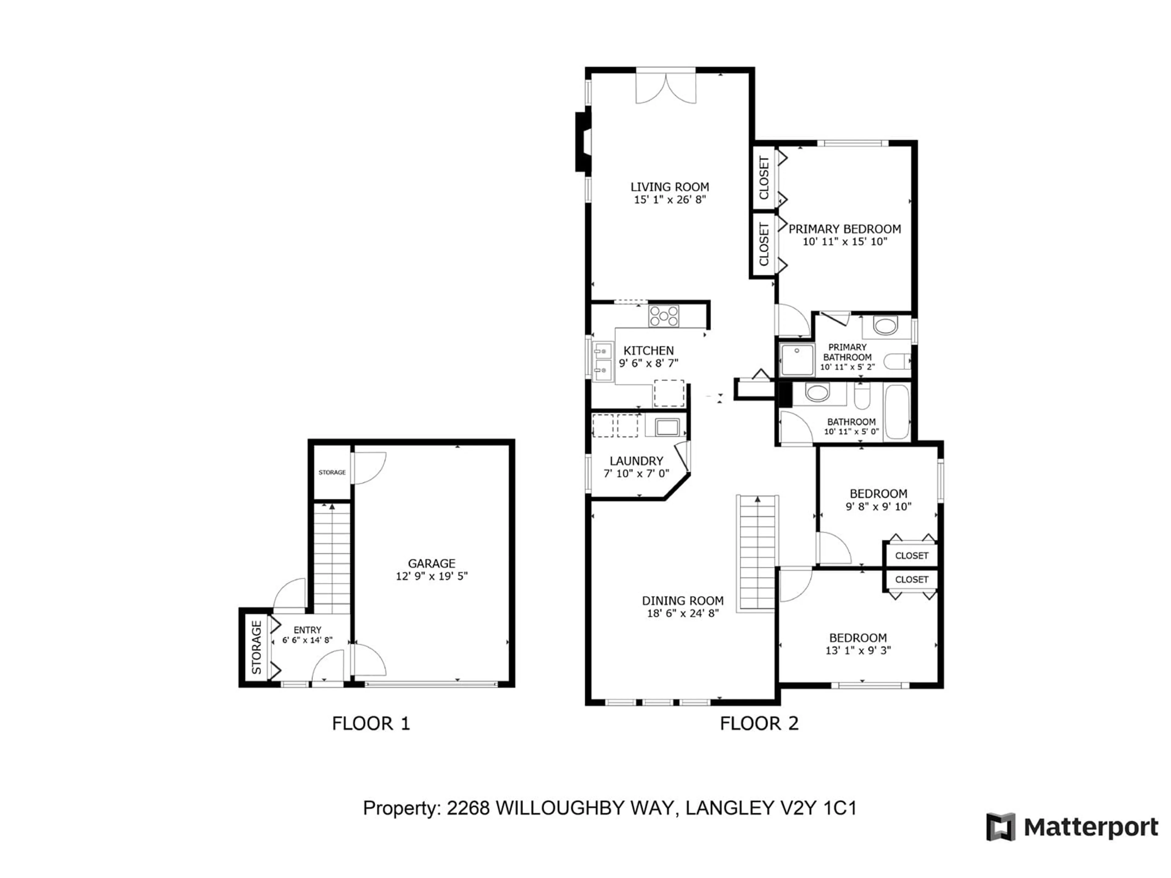 Floor plan for 2268 WILLOUGHBY, Langley British Columbia V2Y1C1