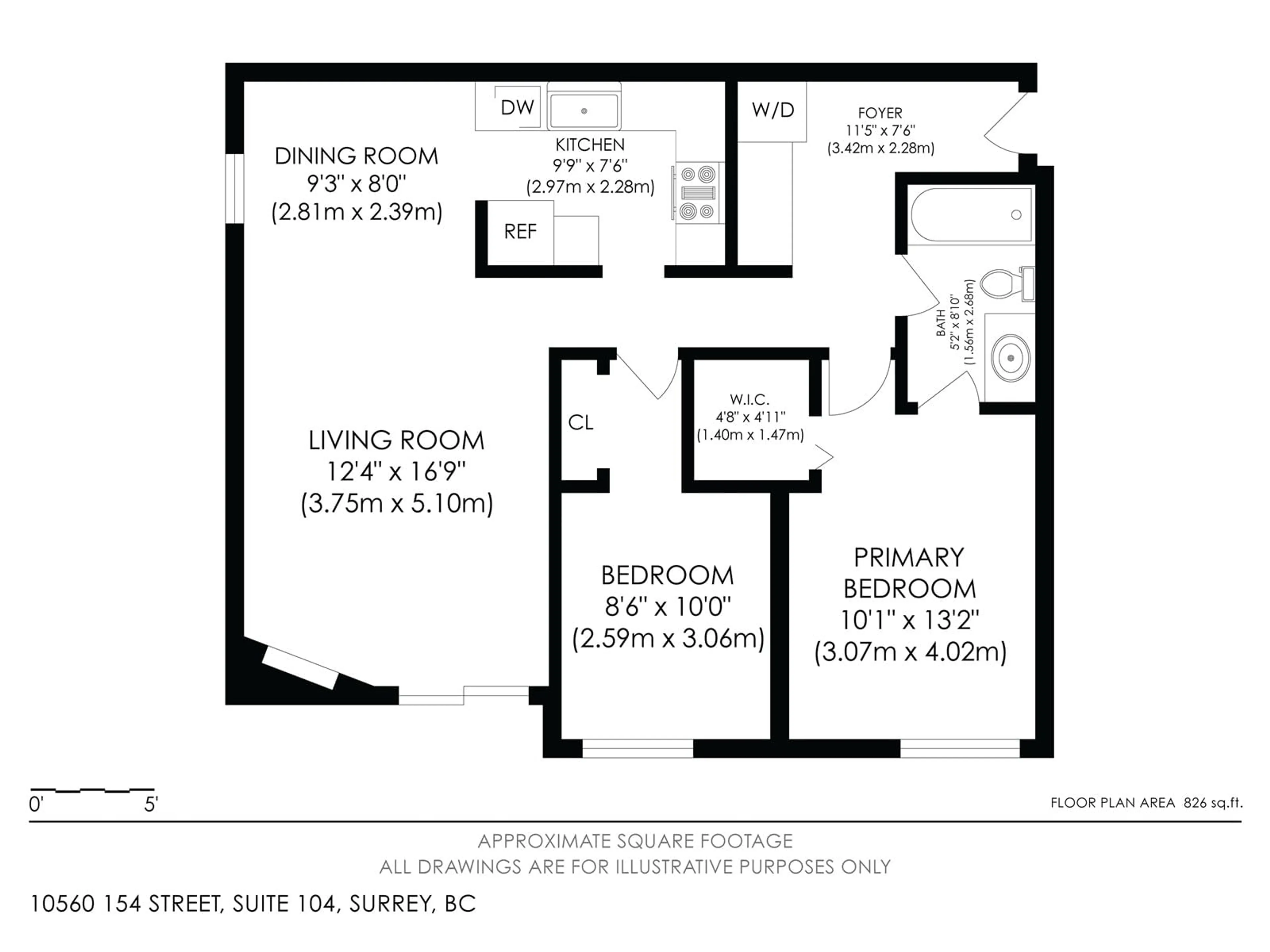 Floor plan for 104 - 10560 154TH, Surrey British Columbia V3R8A3
