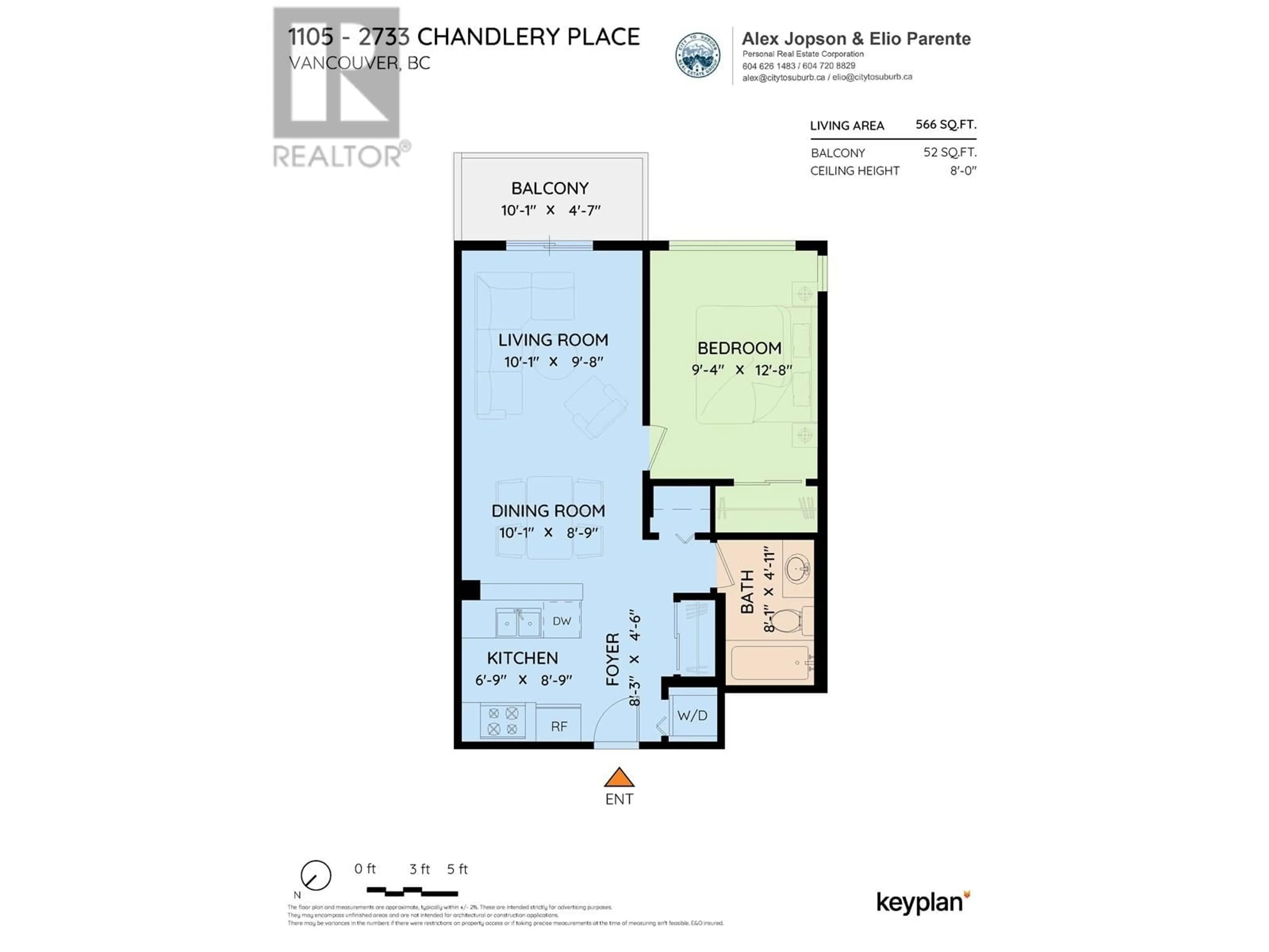 Floor plan for 1105 - 2733 CHANDLERY PLACE, Vancouver British Columbia V5S4V3