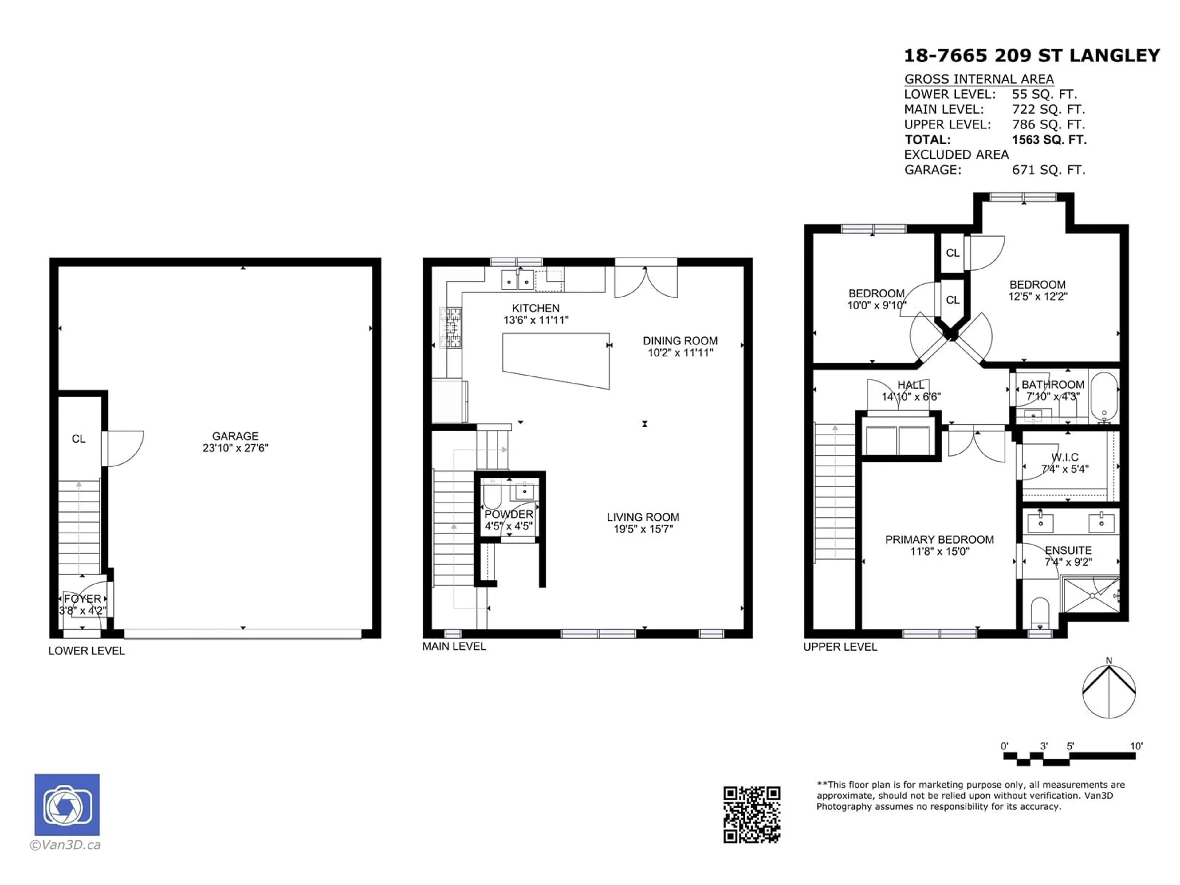 Floor plan for 18 - 7665 209, Langley British Columbia V2Y0V2