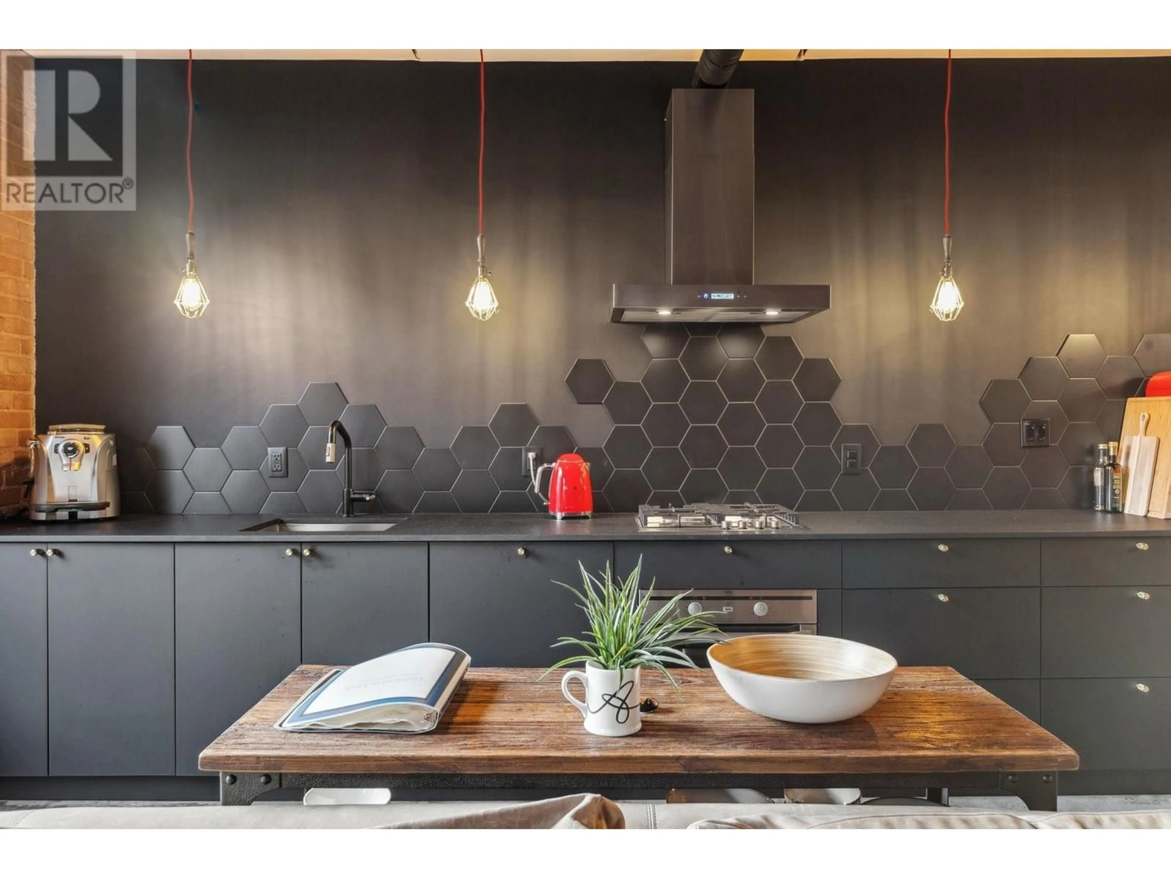 Contemporary kitchen, ceramic/tile floor for 314 - 55 CORDOVA STREET, Vancouver British Columbia V6A0A5