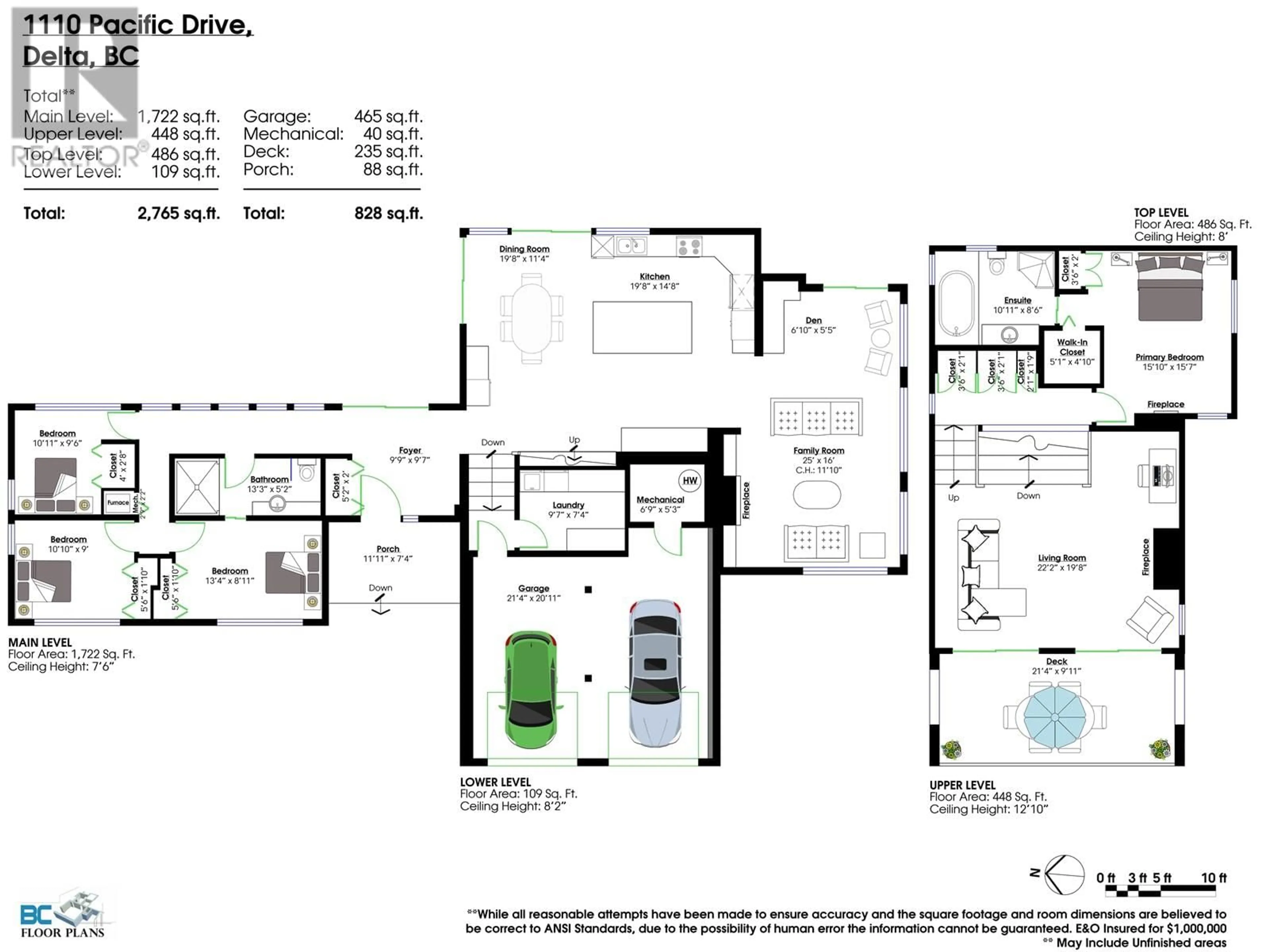 Floor plan for 1110 PACIFIC DRIVE, Delta British Columbia V4M2K5