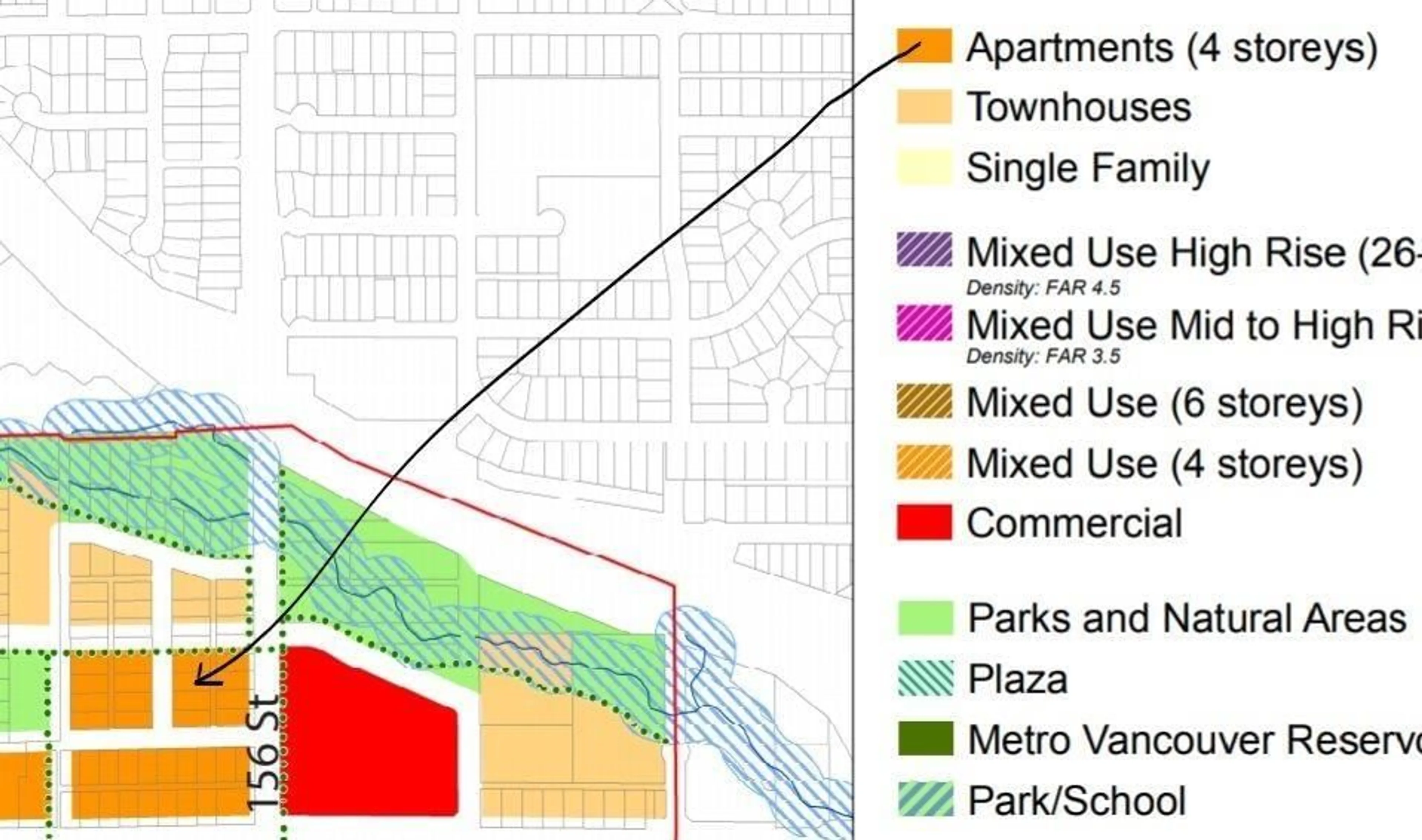Picture of a map for 10478 155A, Surrey British Columbia V3R4K7