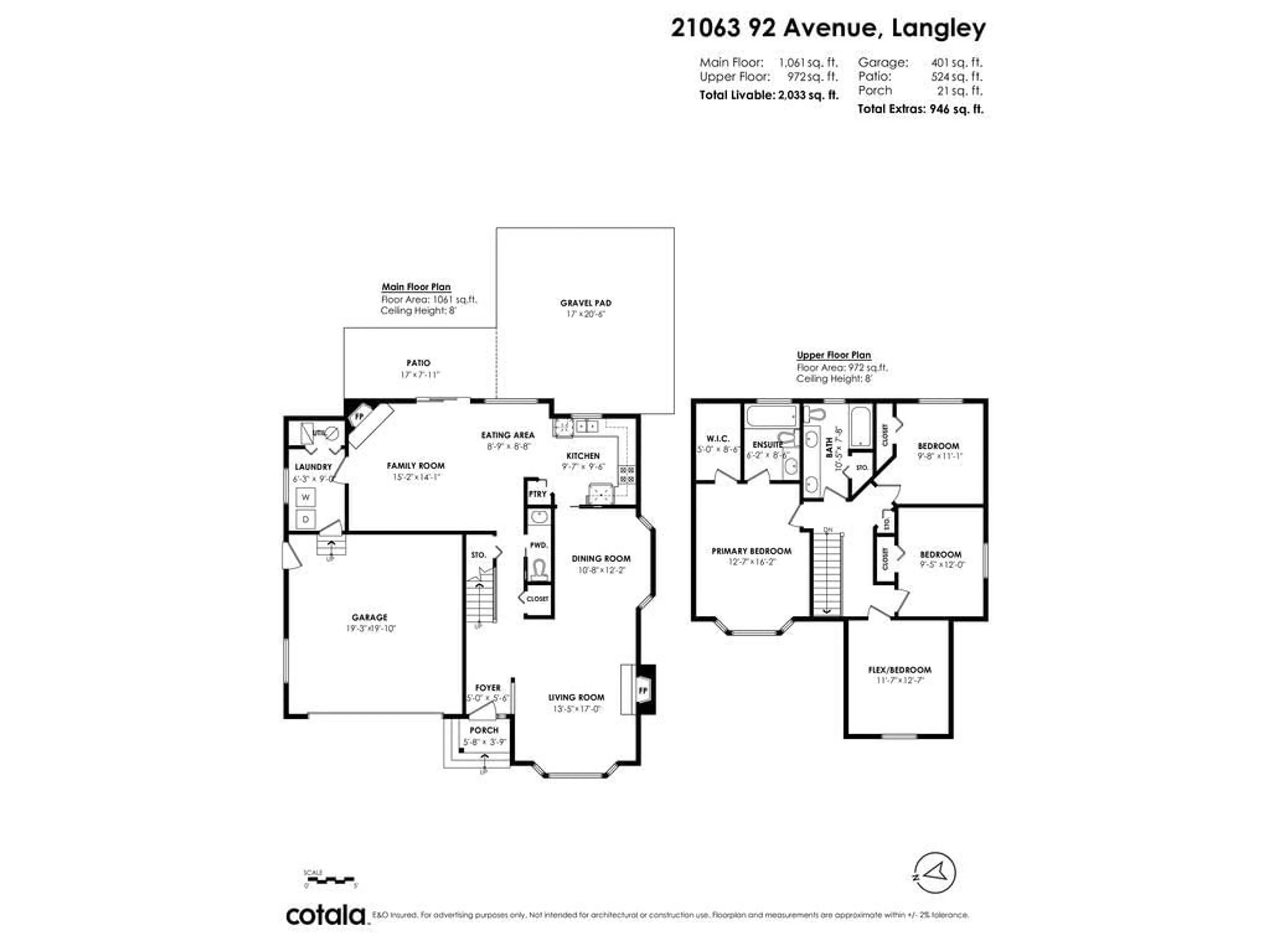 Floor plan for 21063 92, Langley British Columbia V1M2C4