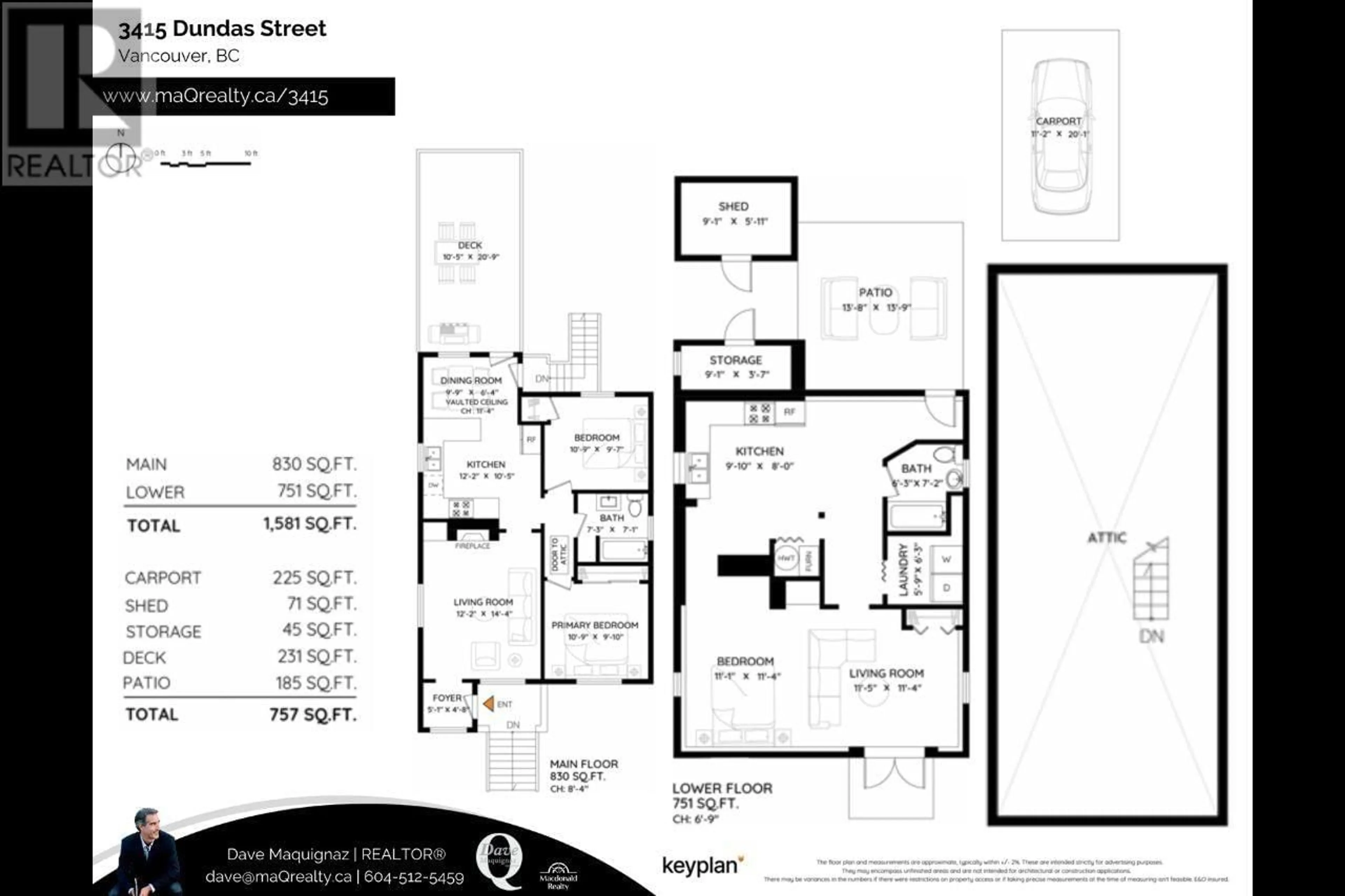 Floor plan for 3415 DUNDAS STREET, Vancouver British Columbia V5K1R9