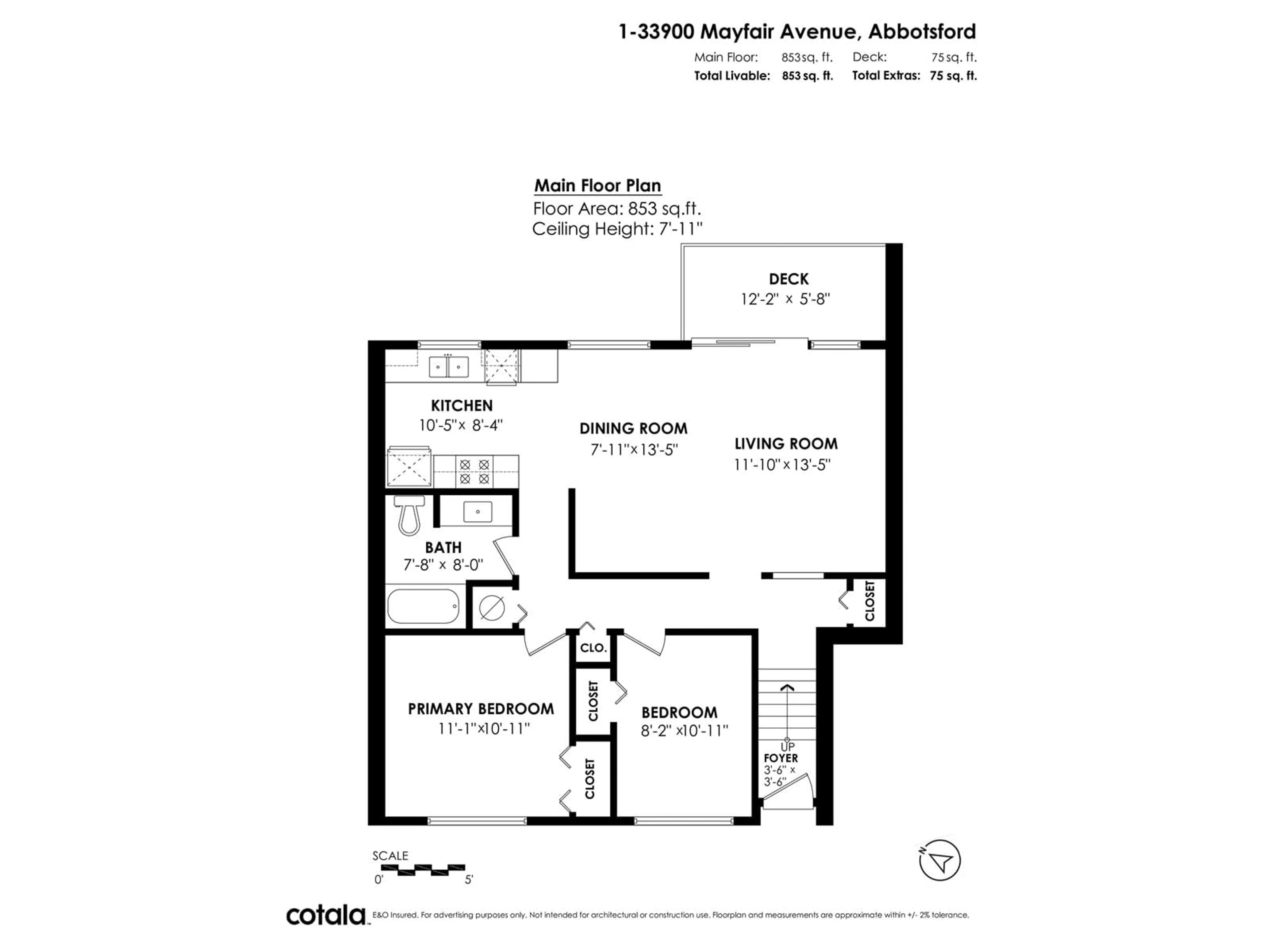 Floor plan for 1 - 33900 MAYFAIR, Abbotsford British Columbia V2S1R2