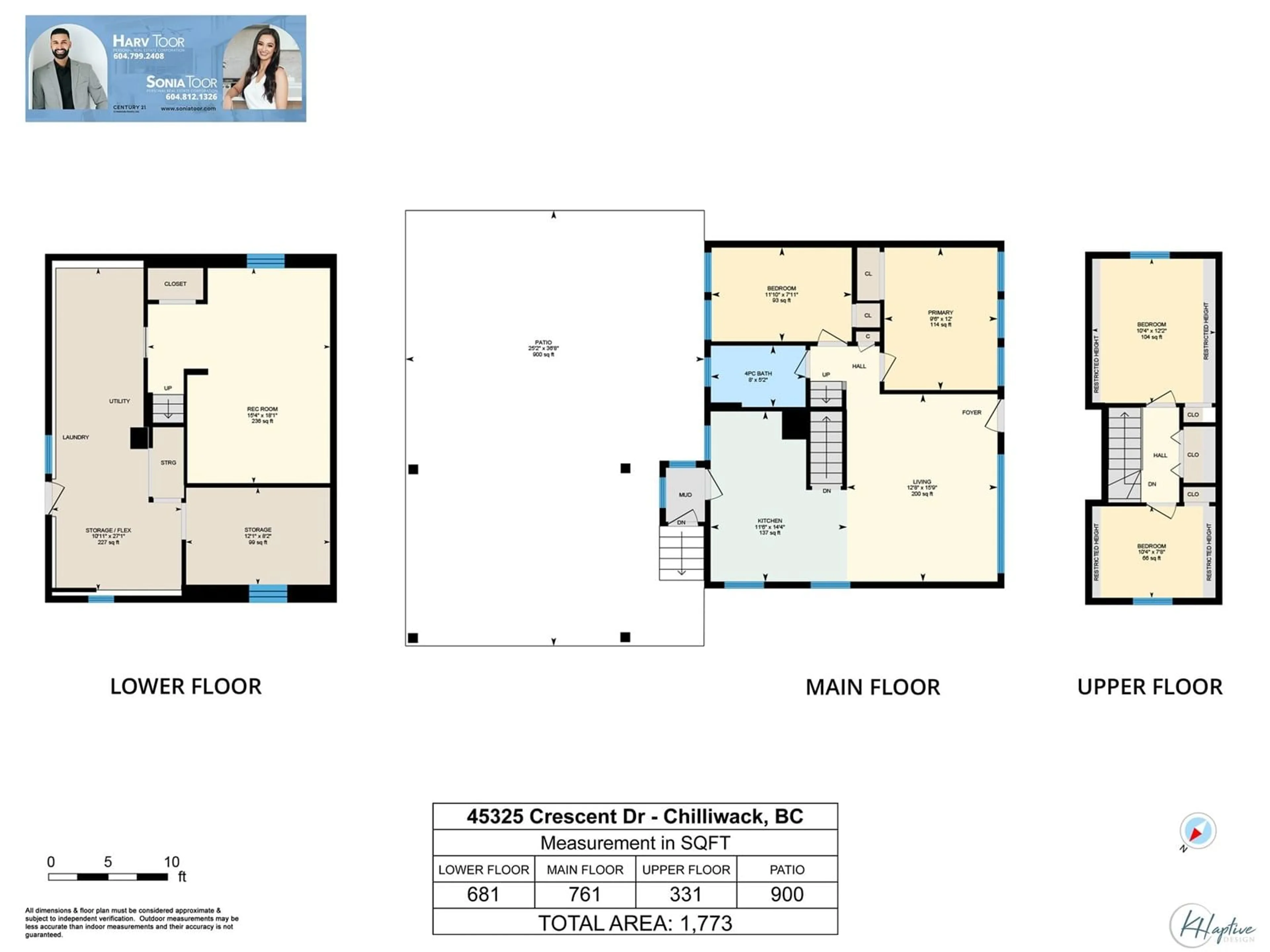 Floor plan for 45325 CRESCENT DRIVE, Chilliwack British Columbia V2P1G5