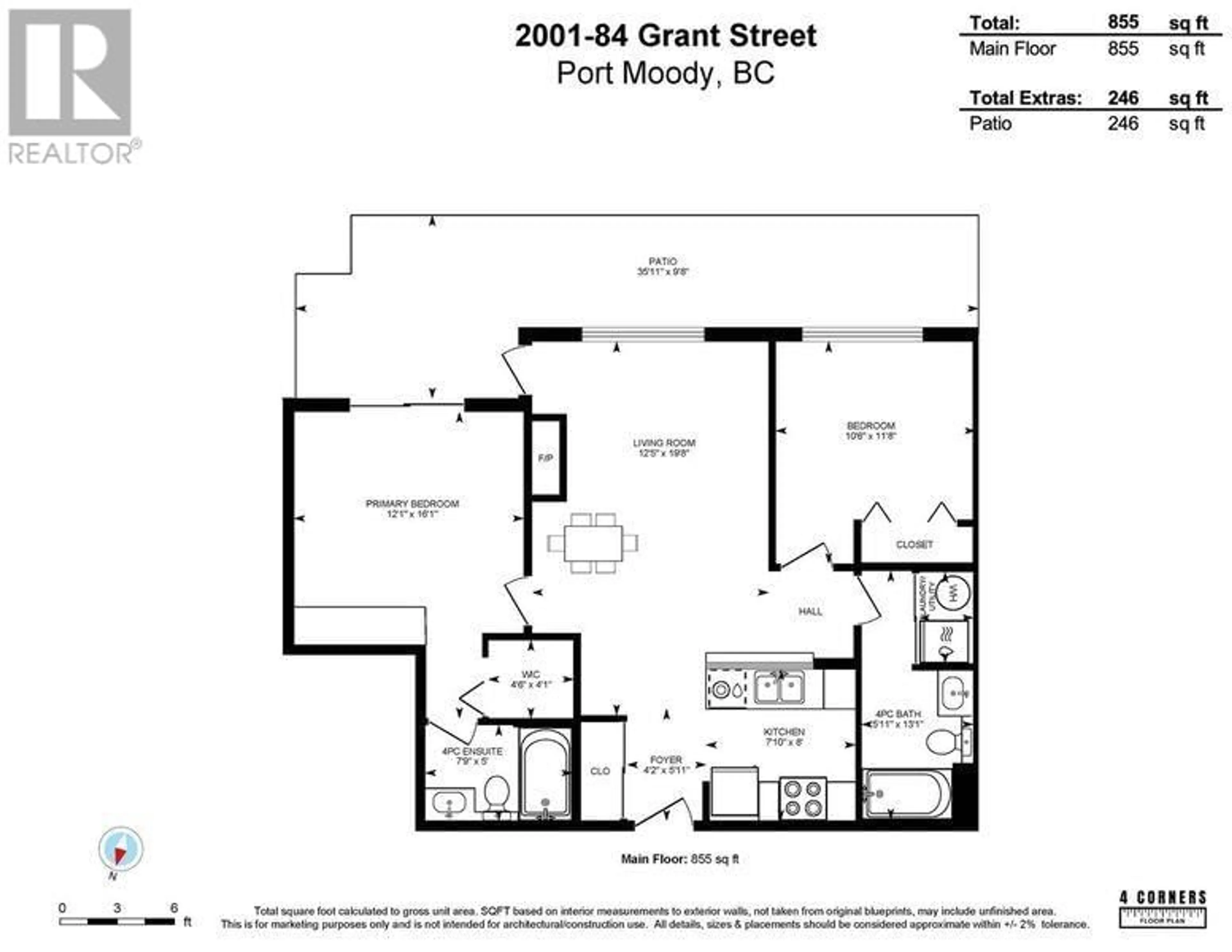 Floor plan for 2001 - 84 GRANT STREET, Port Moody British Columbia V3H0B5