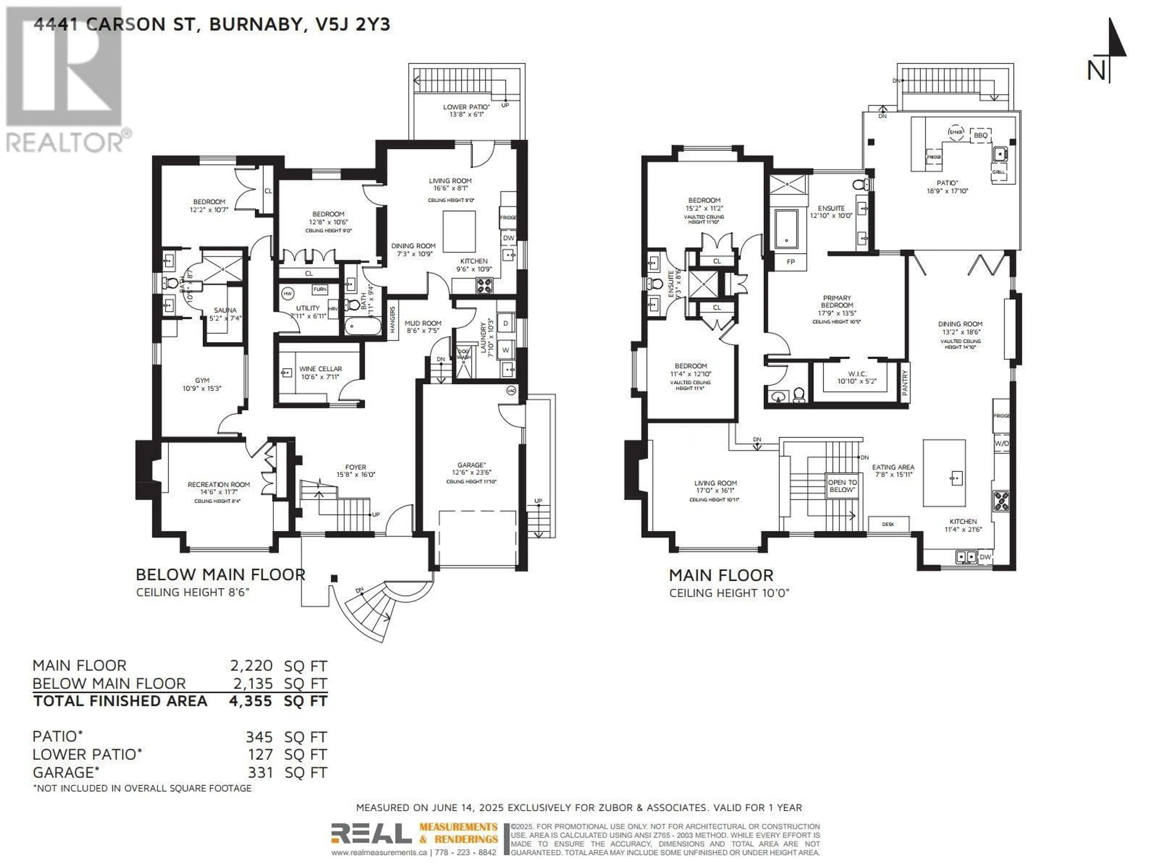 Floor plan for 4441 CARSON STREET, Burnaby British Columbia V5J2Y3
