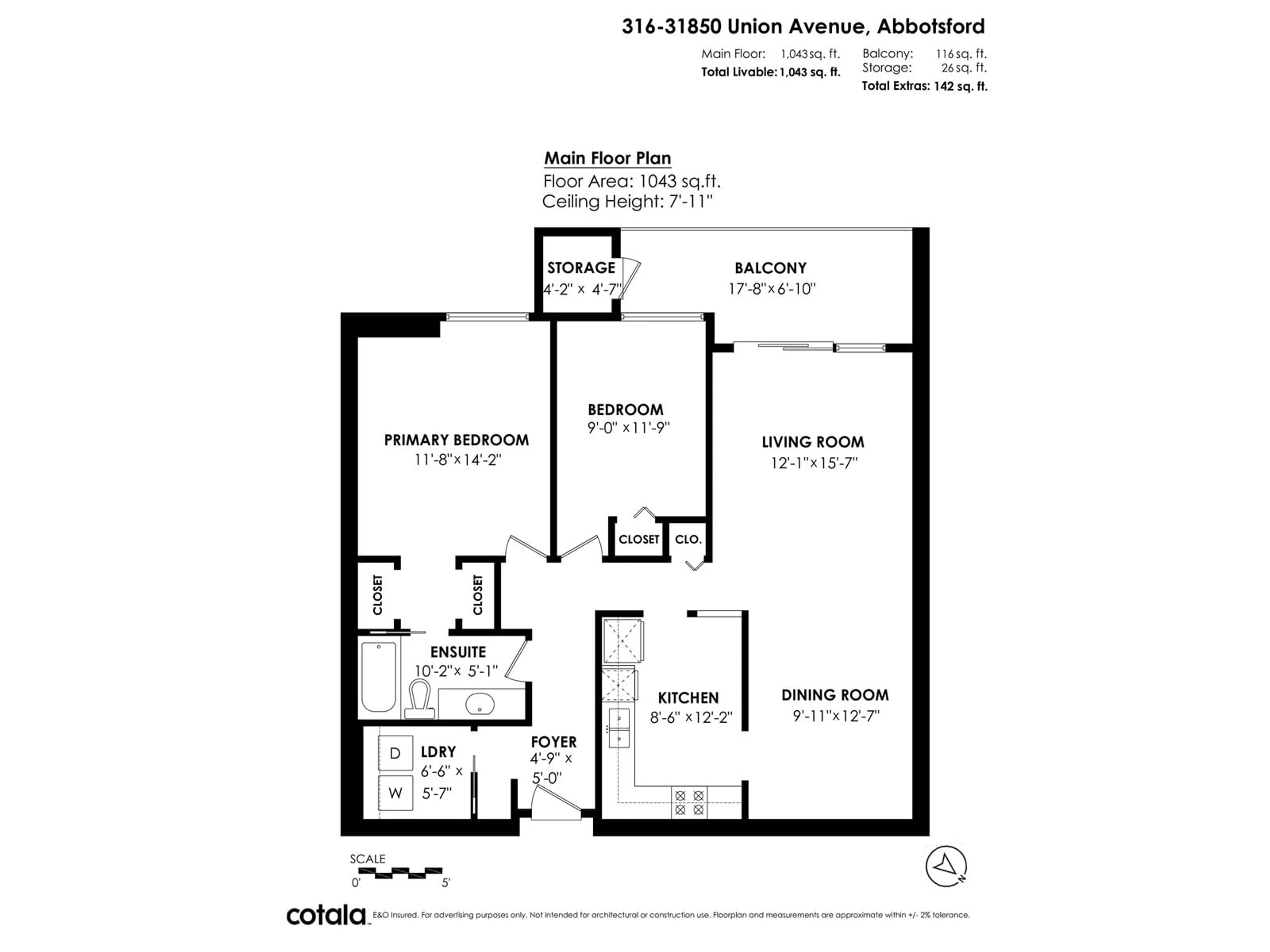 Floor plan for 316 - 31850 UNION, Abbotsford British Columbia V2T4V2