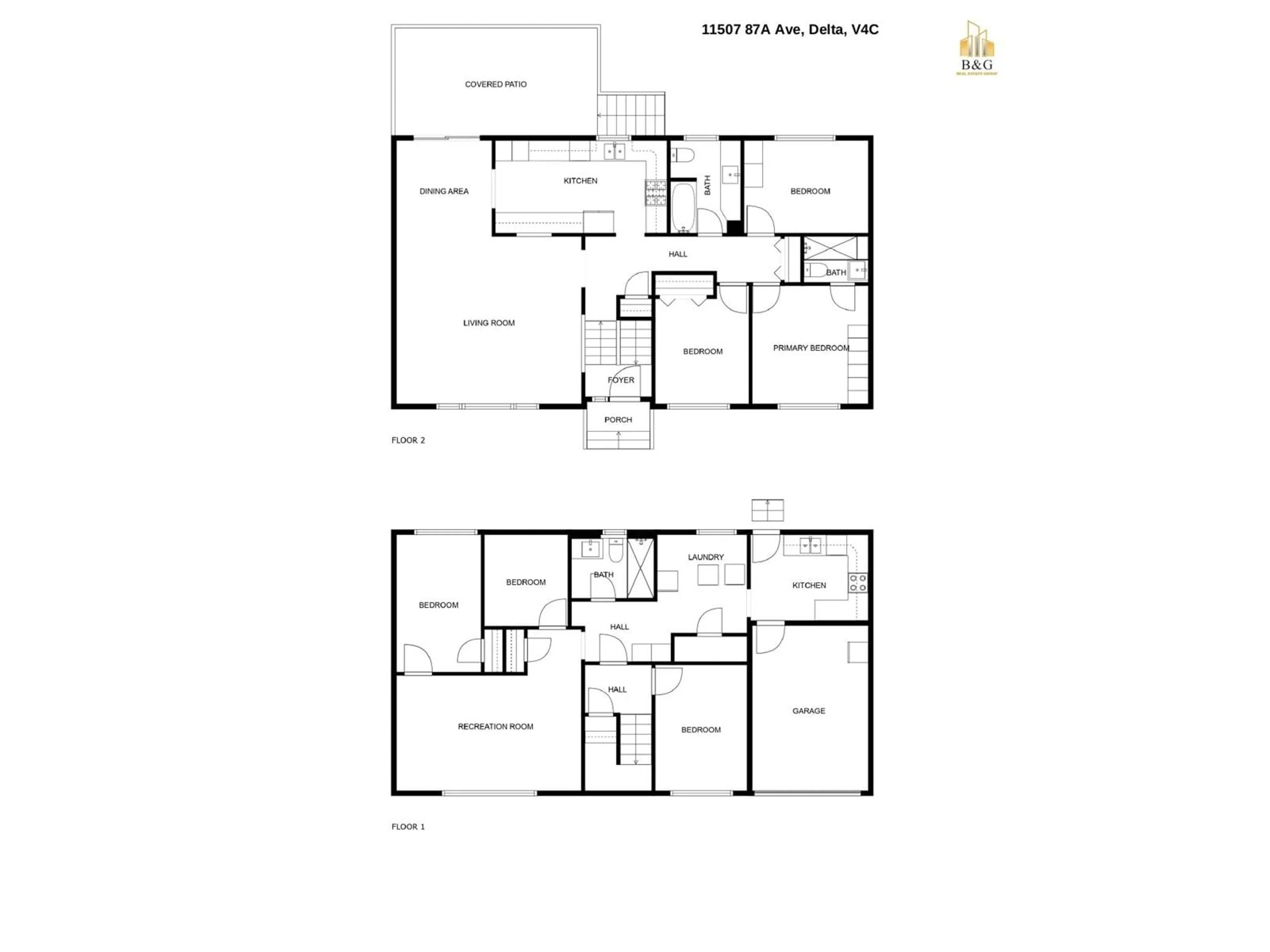 Floor plan for 11507 87A, Delta British Columbia V4C3A8
