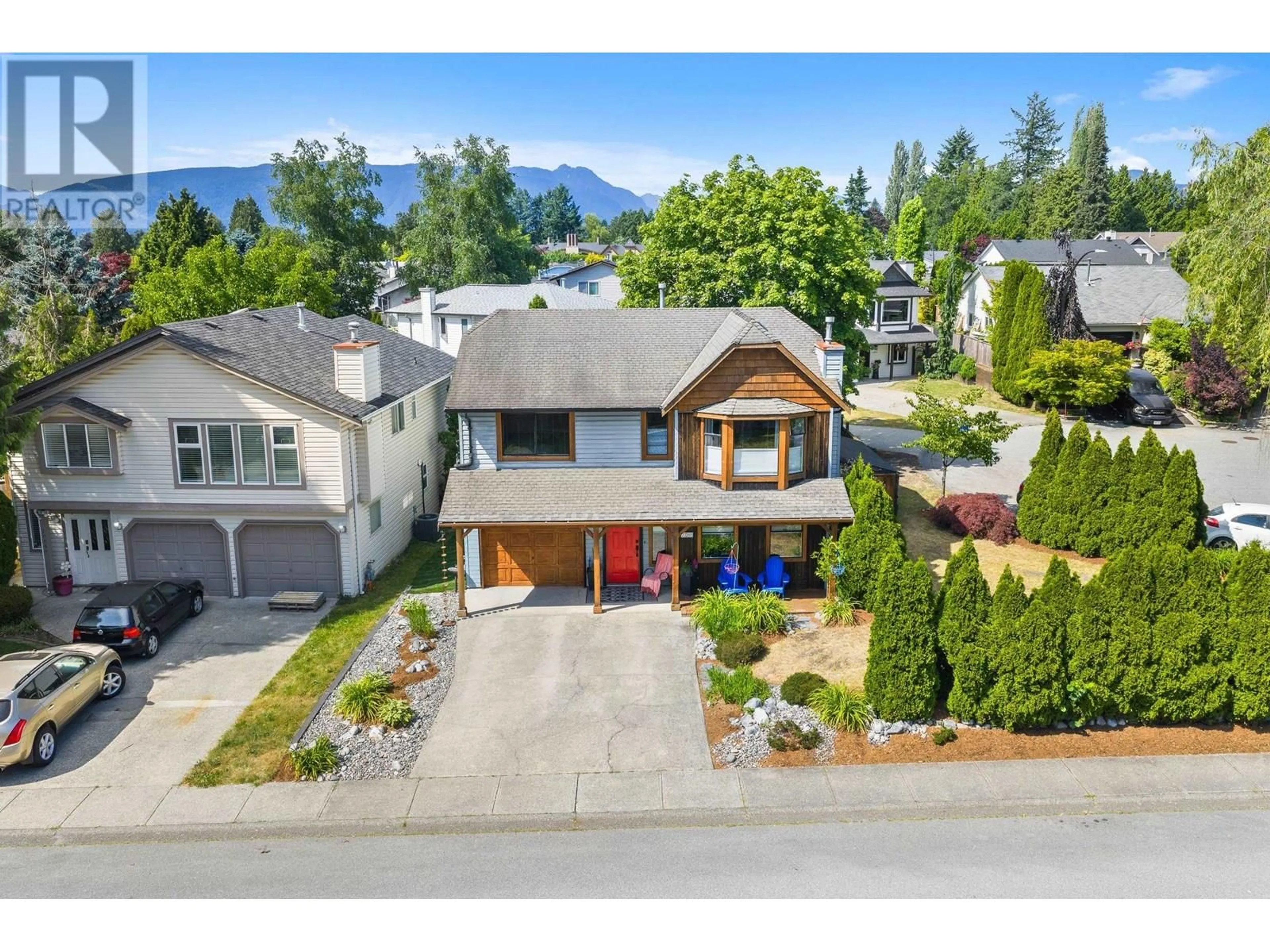 A pic from outside/outdoor area/front of a property/back of a property/a pic from drone, mountain view for 20265 116B AVENUE, Maple Ridge British Columbia V2X0E1