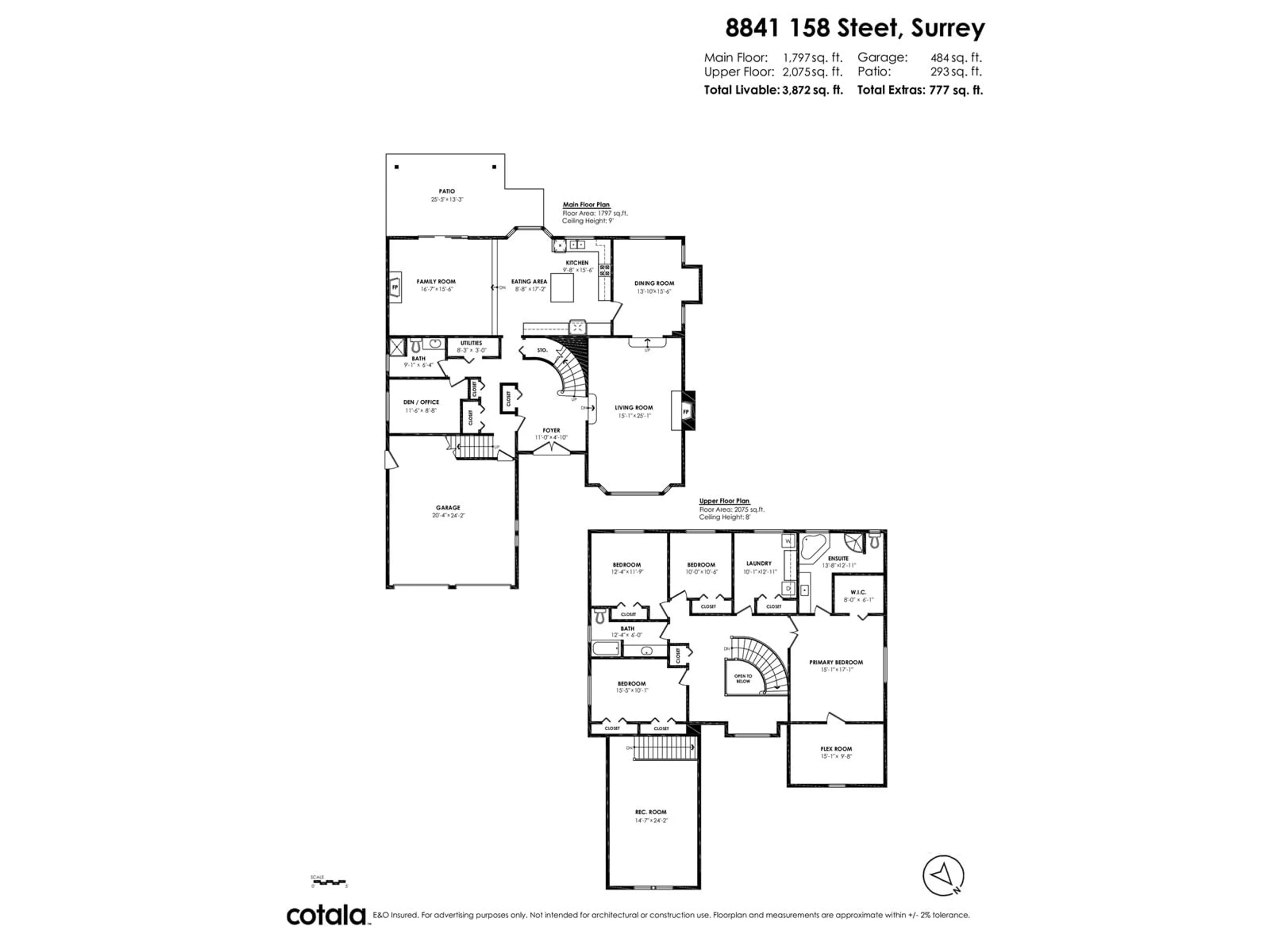 Floor plan for 8841 158, Surrey British Columbia V4N2Y7