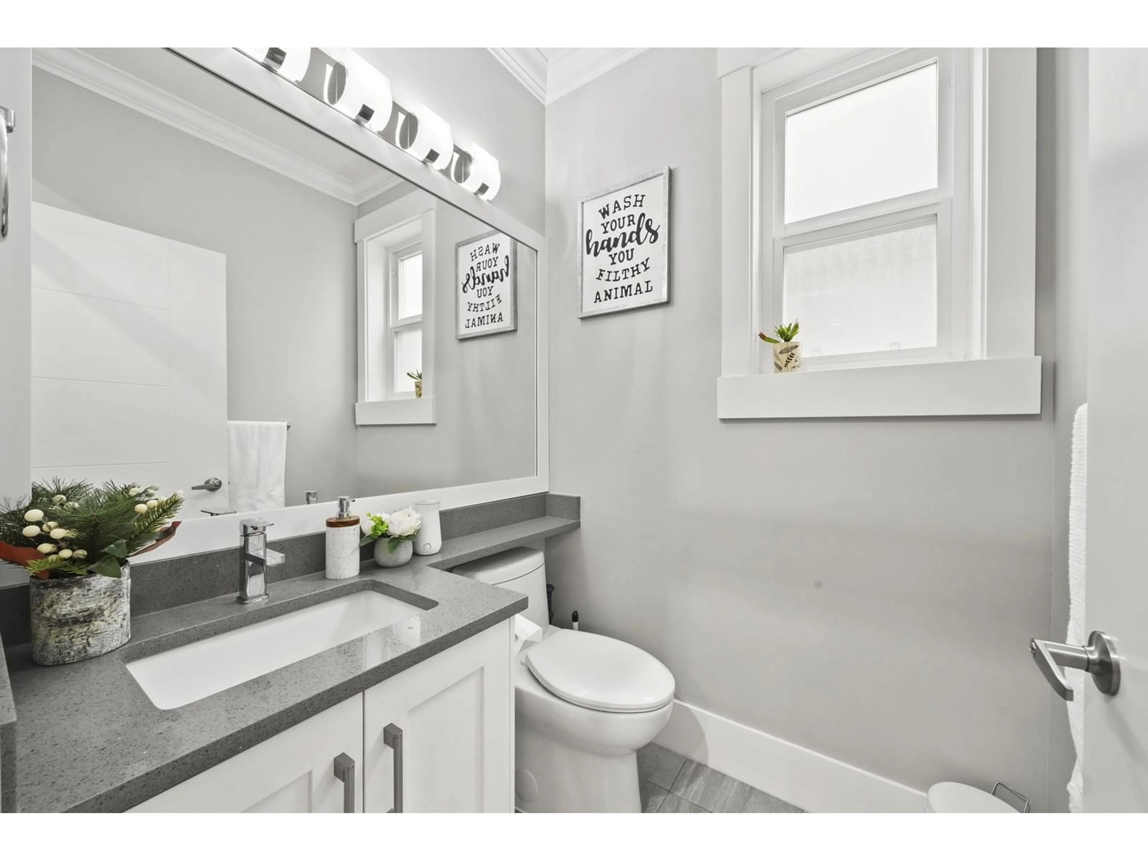 Standard bathroom, ceramic/tile floor for 7702 211, Langley British Columbia V2Y0W5