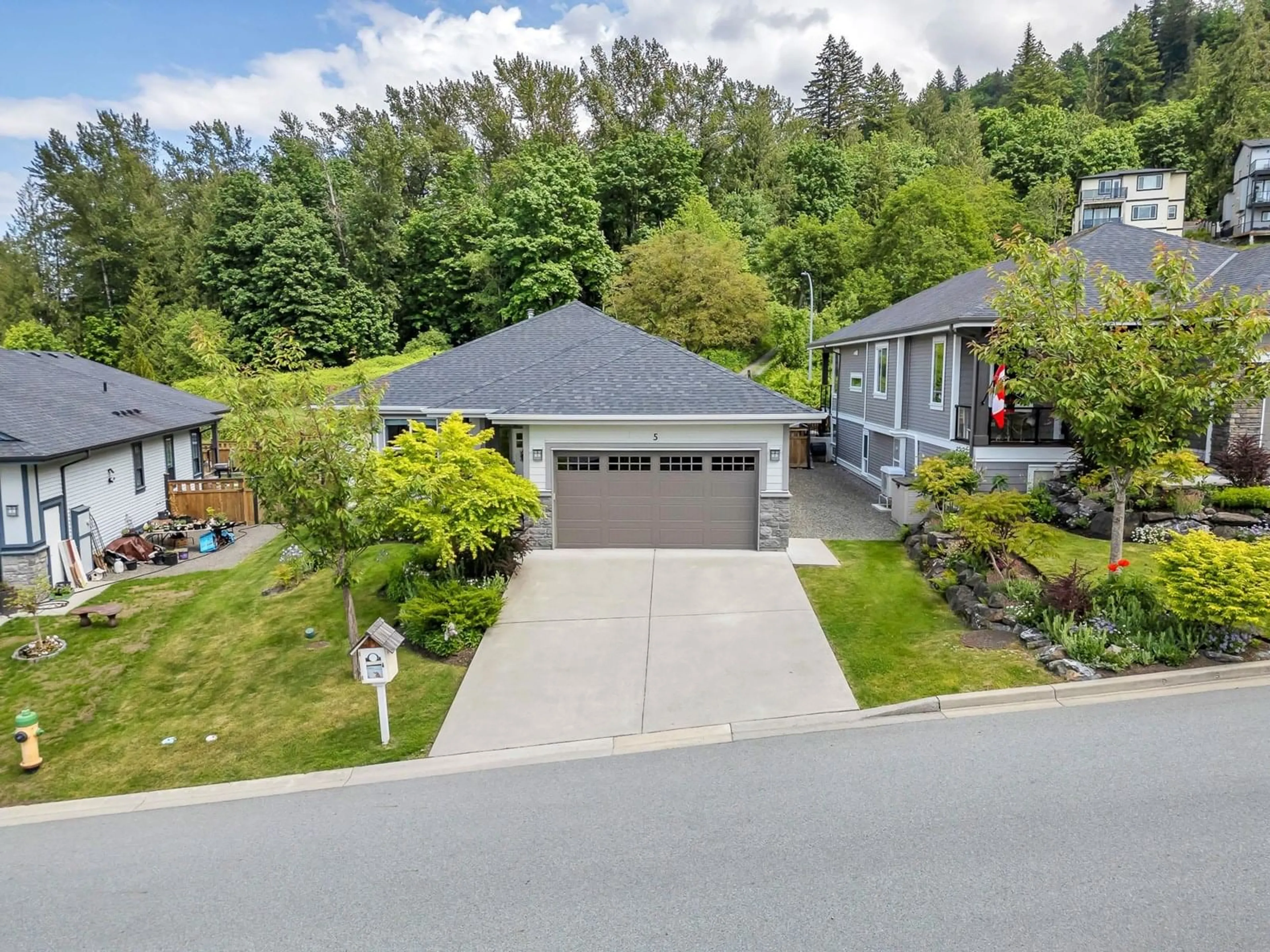 A pic from outside/outdoor area/front of a property/back of a property/a pic from drone, street for 5 - 8295 NIXON ROAD, Chilliwack British Columbia V4Z0C8