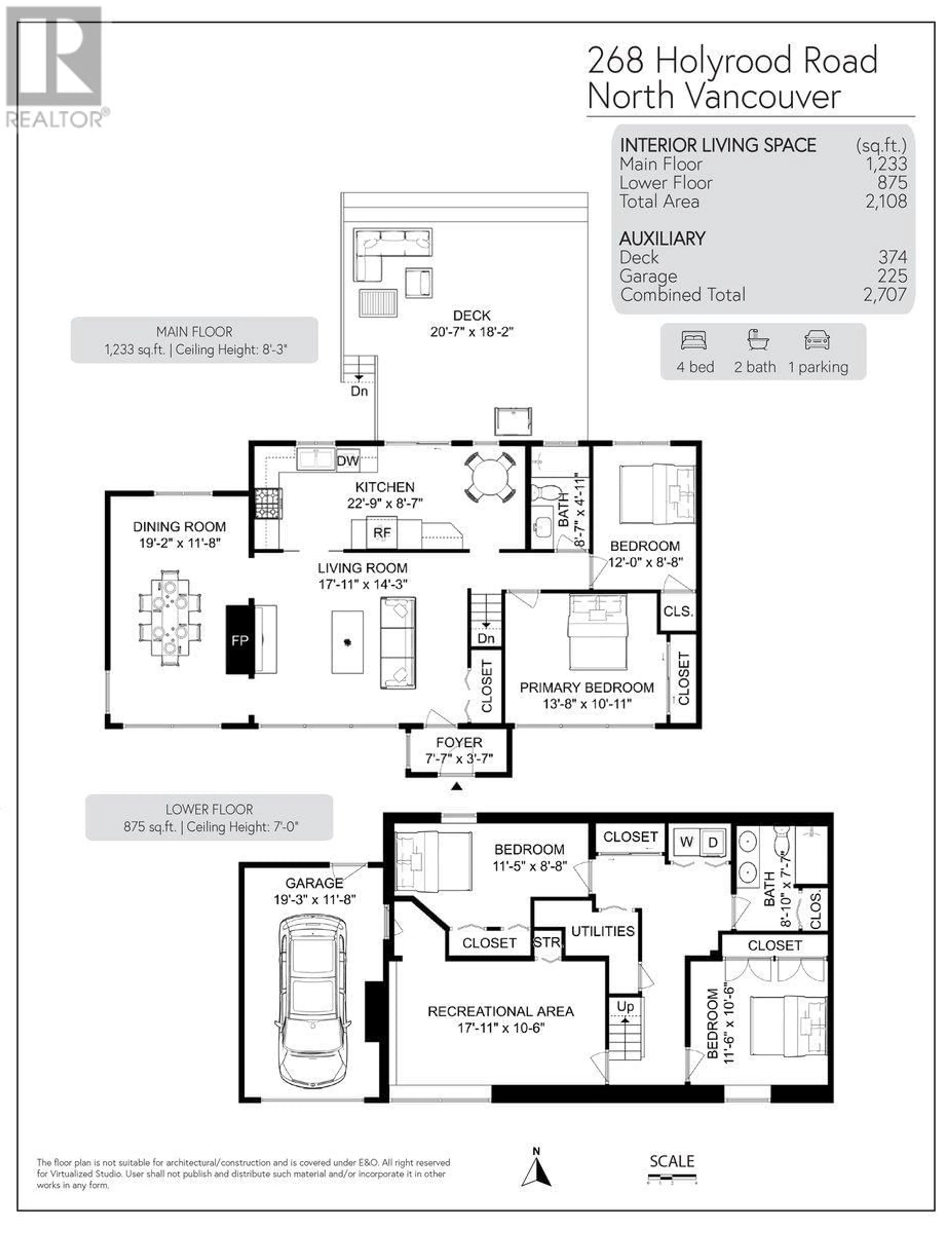 Floor plan for 268 HOLYROOD ROAD, North Vancouver British Columbia V7N2R5