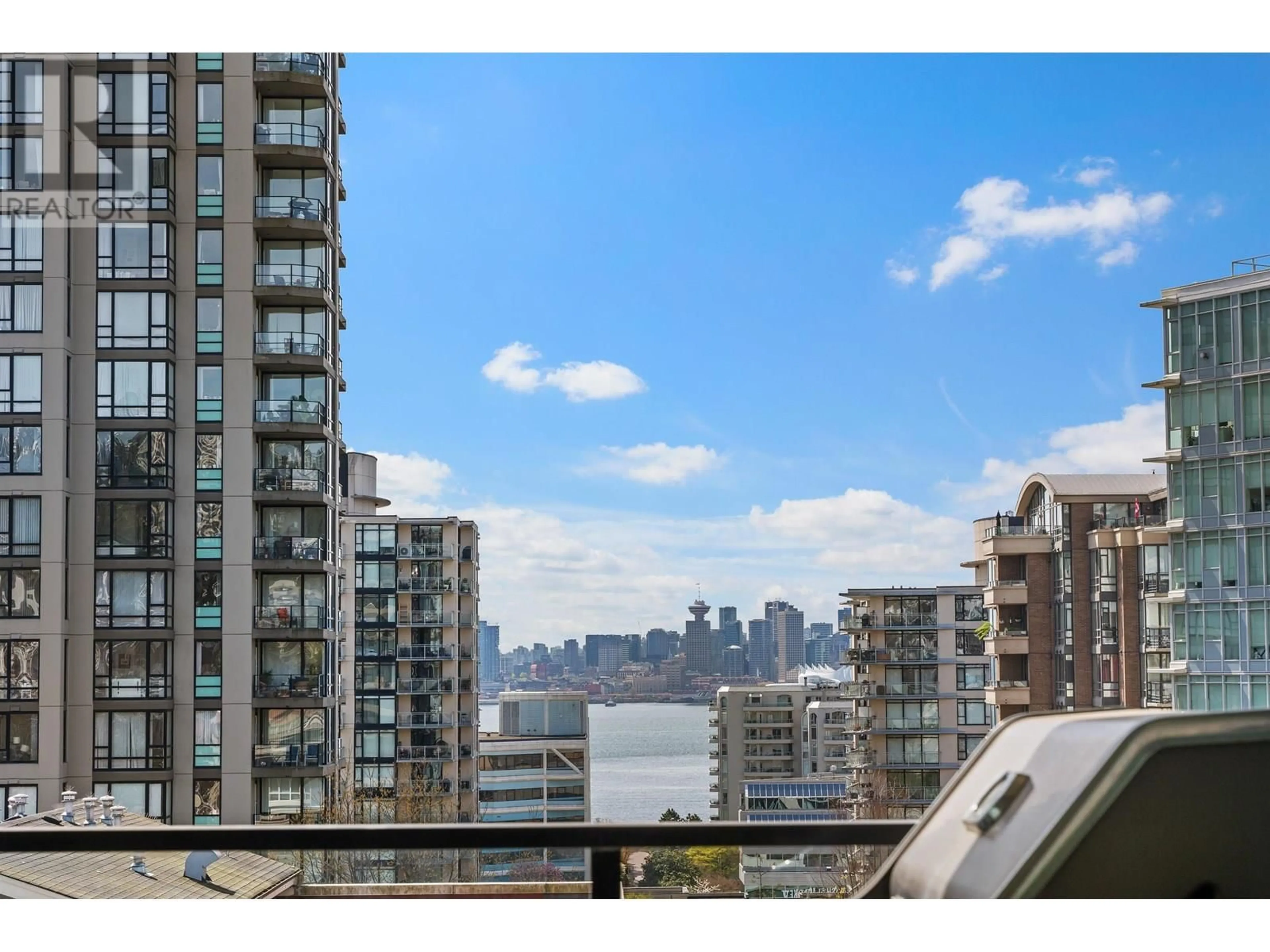 Balcony in the apartment, city buildings view from balcony for 404 - 177 3RD STREET, North Vancouver British Columbia V7M0G5