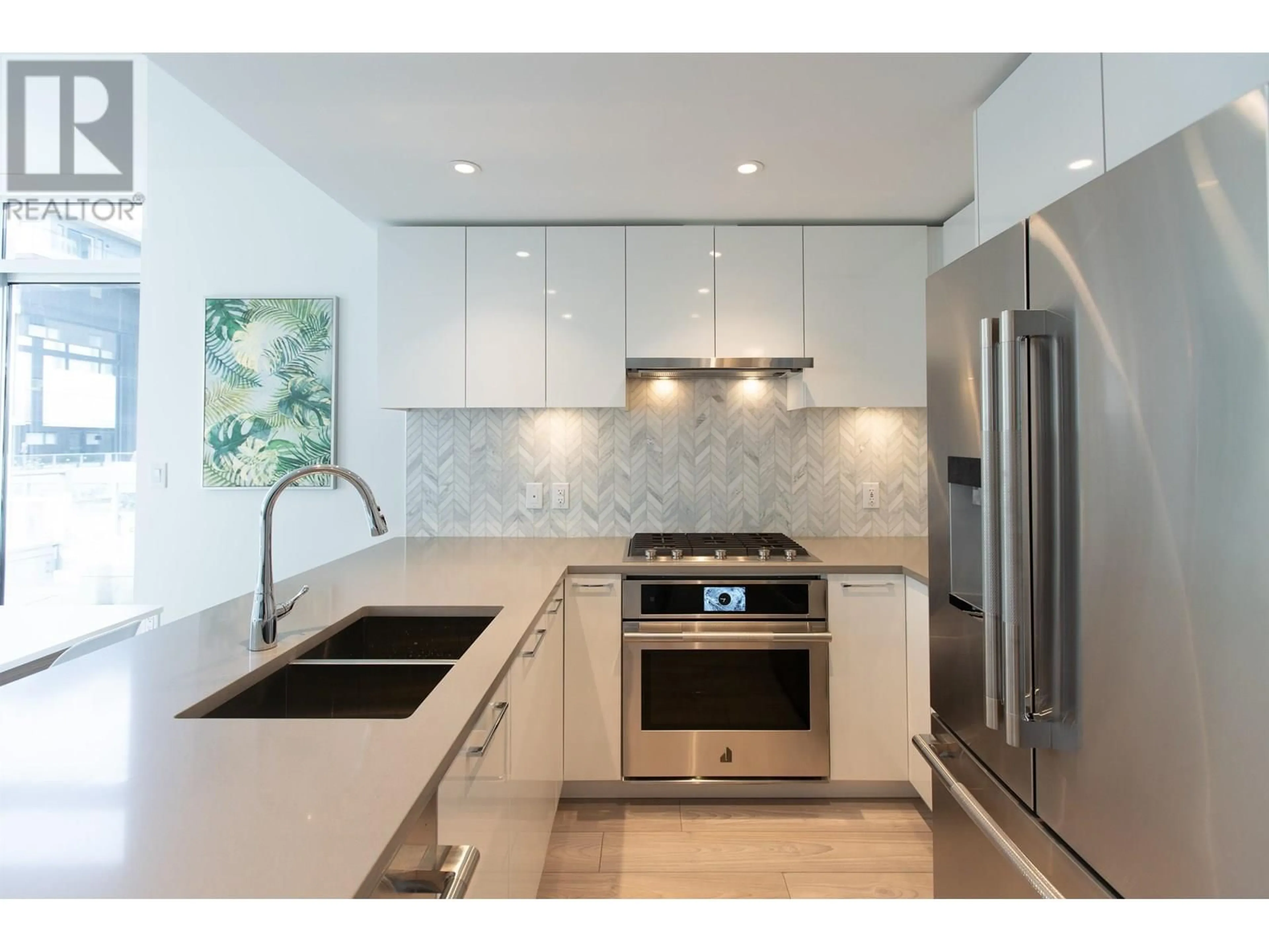 Contemporary kitchen, ceramic/tile floor for 206 - 8570 RIVERGRASS DRIVE, Vancouver British Columbia V5S0H4