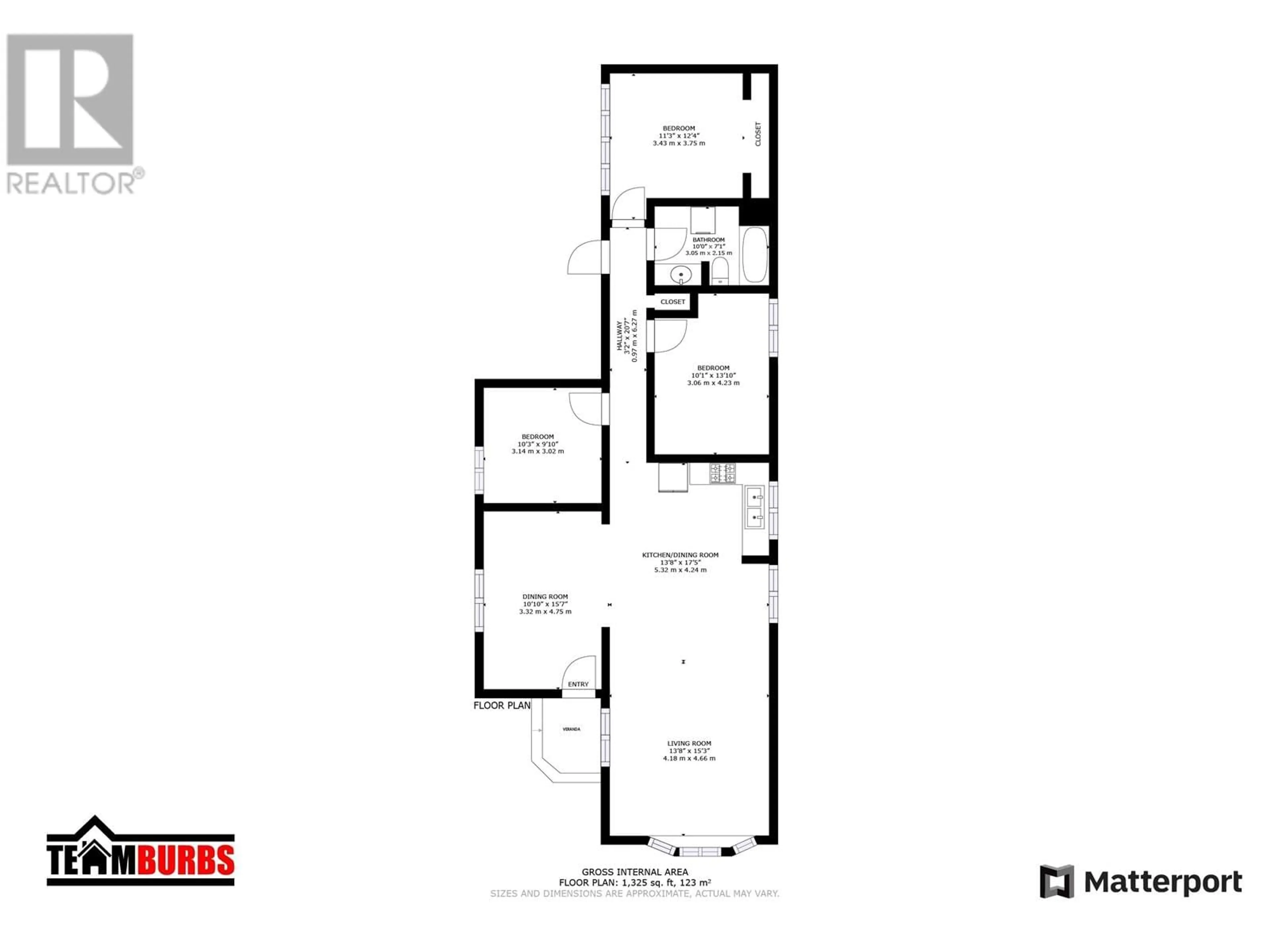 Floor plan for 3 - 3211 GOOK ROAD, Quesnel British Columbia V2J6N6