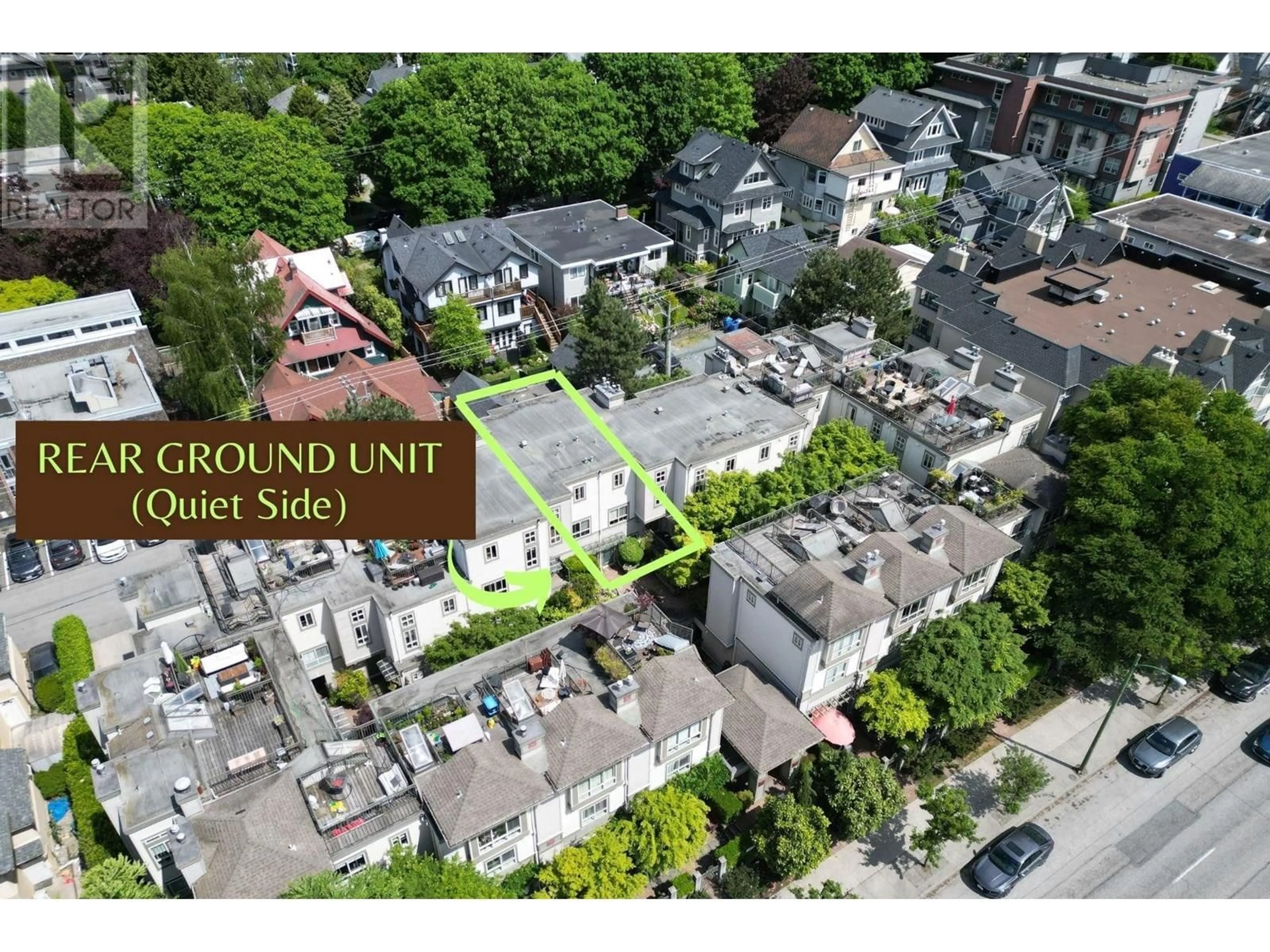A pic from outside/outdoor area/front of a property/back of a property/a pic from drone, street for 12 - 2375 BROADWAY, Vancouver British Columbia V6K2E6