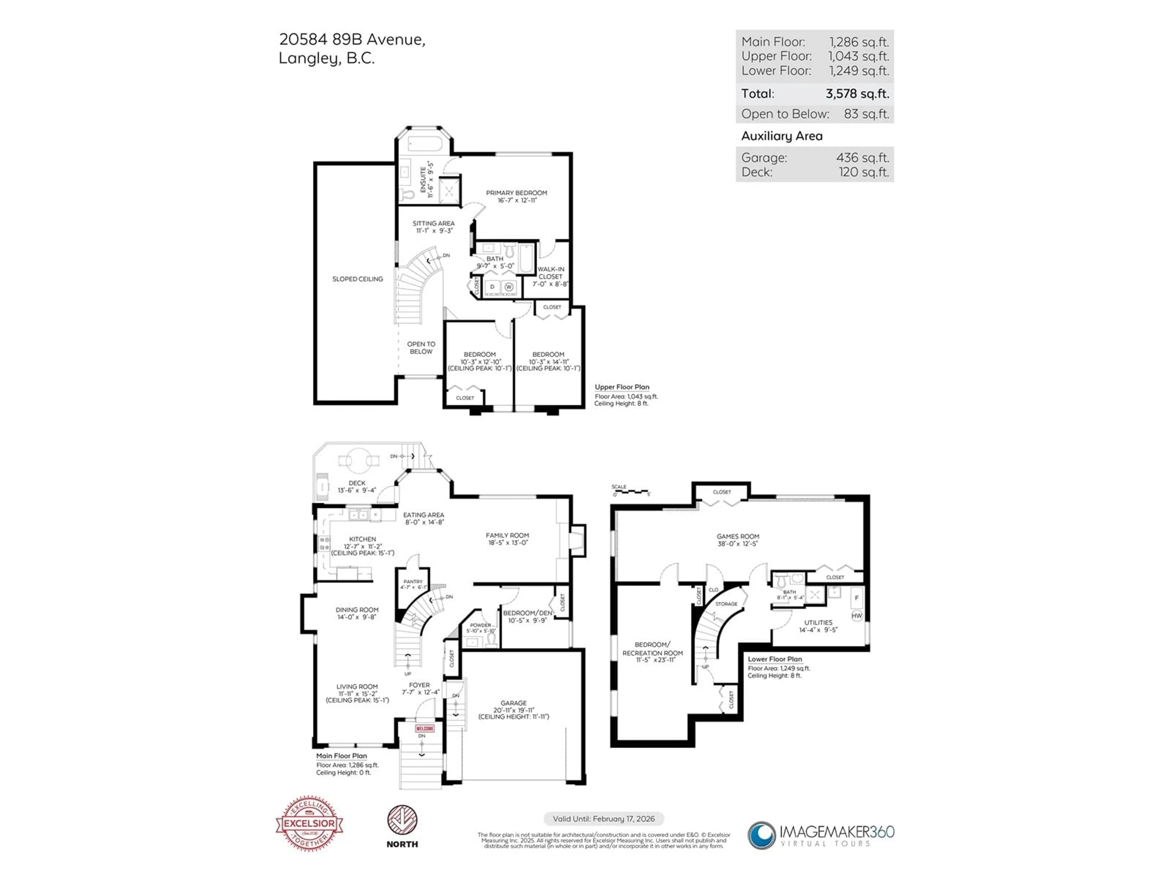 Floor plan for 20584 89B, Langley British Columbia V1M2P2