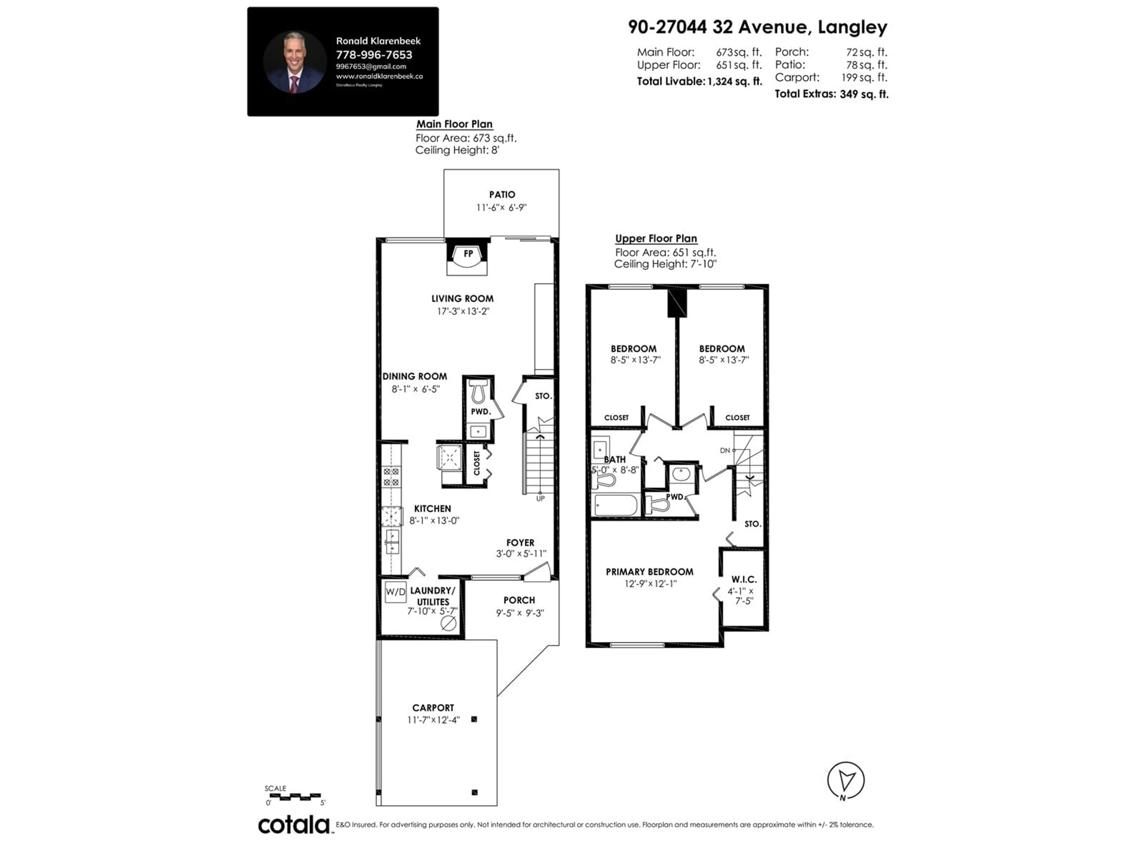Floor plan for 90 - 27044 32, Langley British Columbia V4W3T1