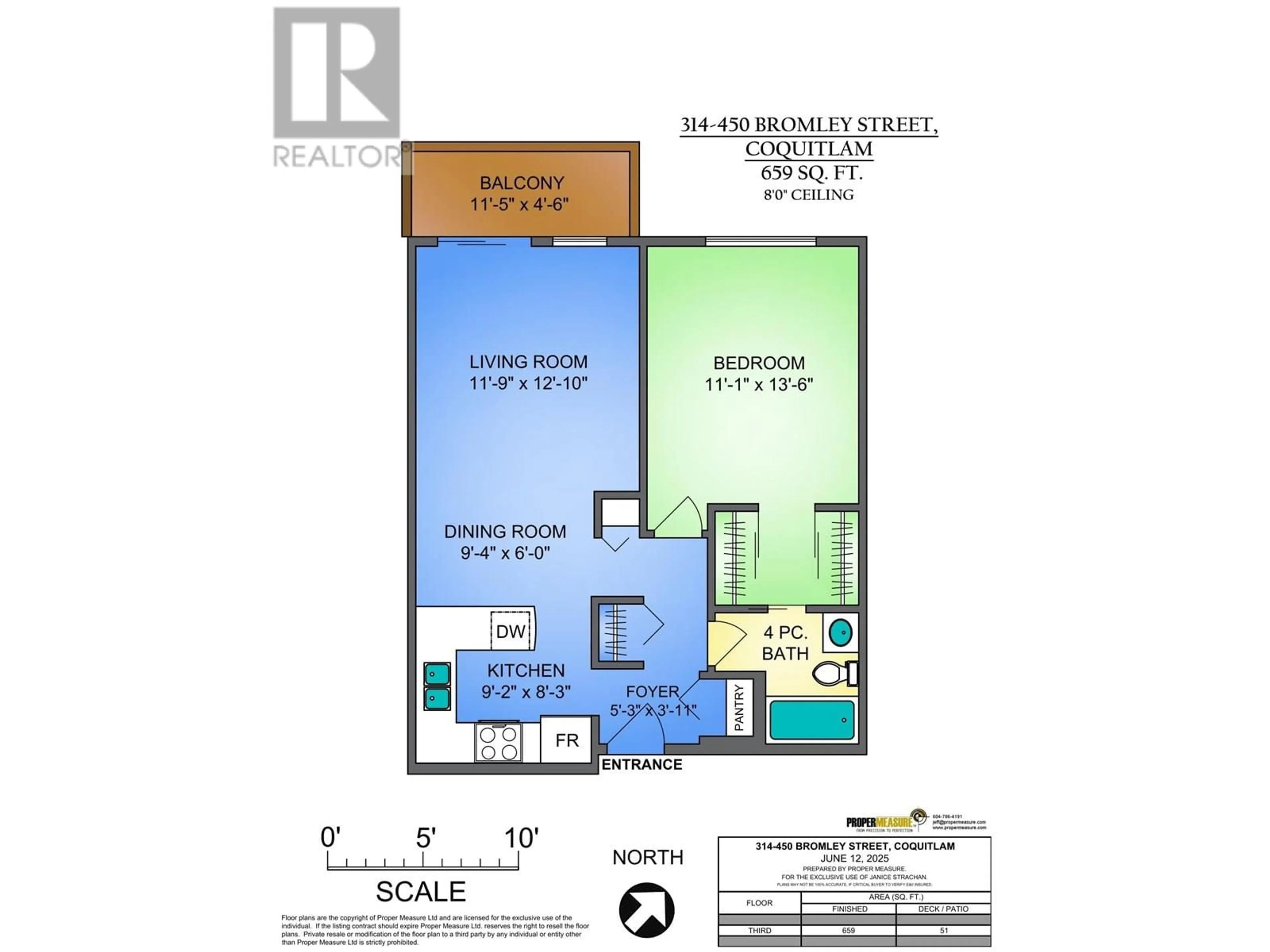 Floor plan for 314 - 450 BROMLEY STREET, Coquitlam British Columbia V3K6S5