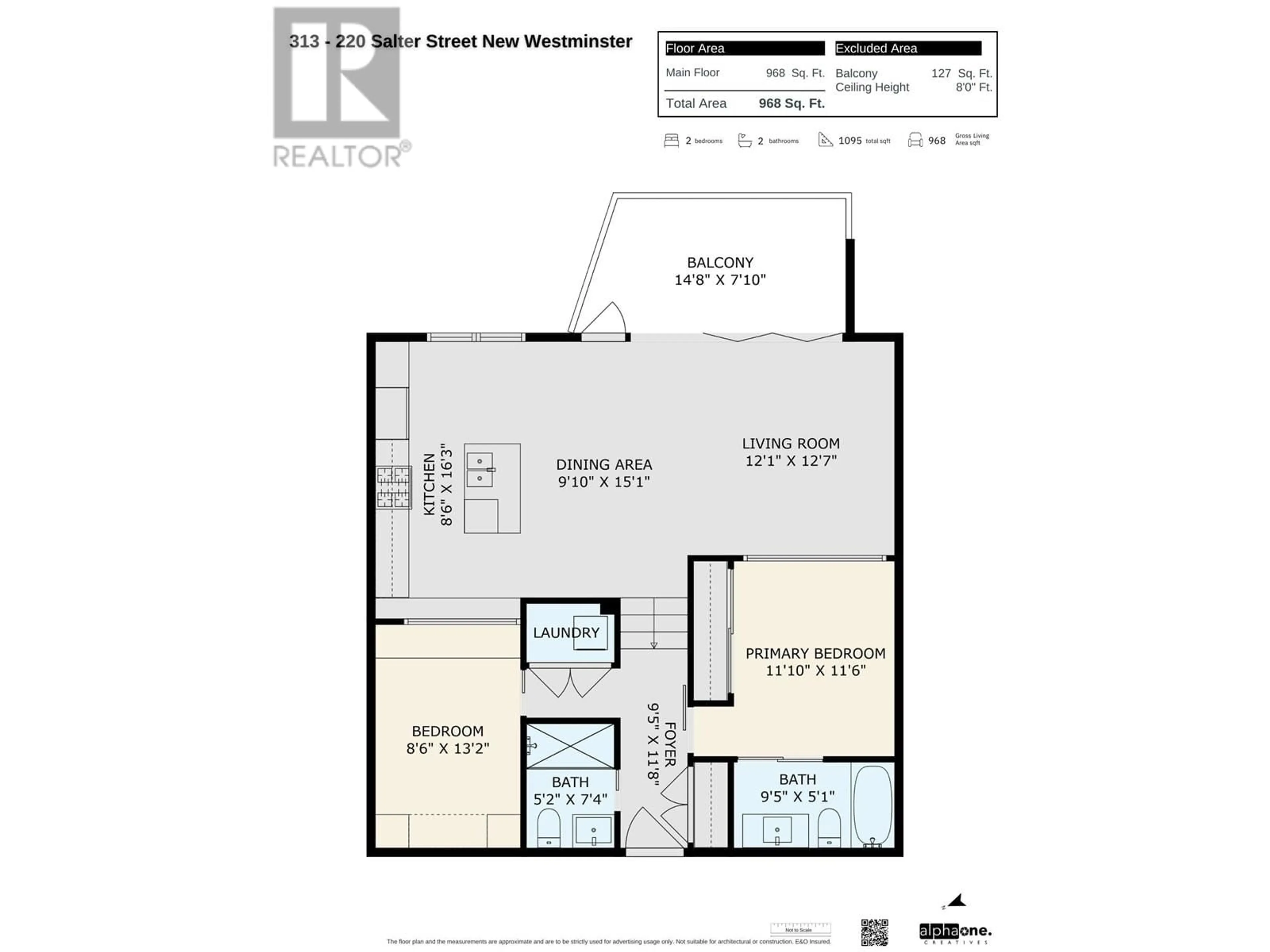 Floor plan for 313 - 220 SALTER STREET, New Westminster British Columbia V3M0H4